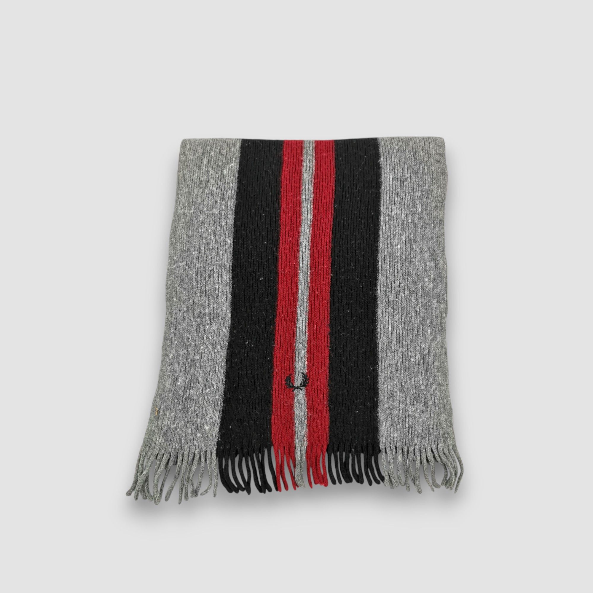 Fred Perry Vintage Fred Perry Scarf Knitted Muffler Wool Scarves Size ONE SIZE - 2 Thumbnail