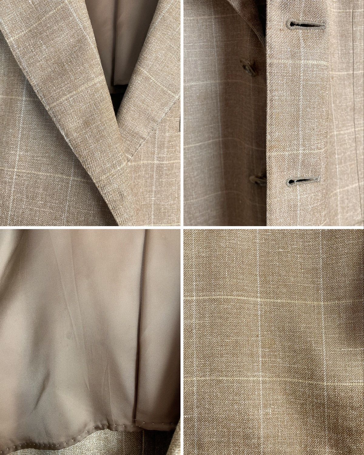 Corneliani Corneliani Beige Silk Linen Sport Blazer Size 52R - 9 Thumbnail