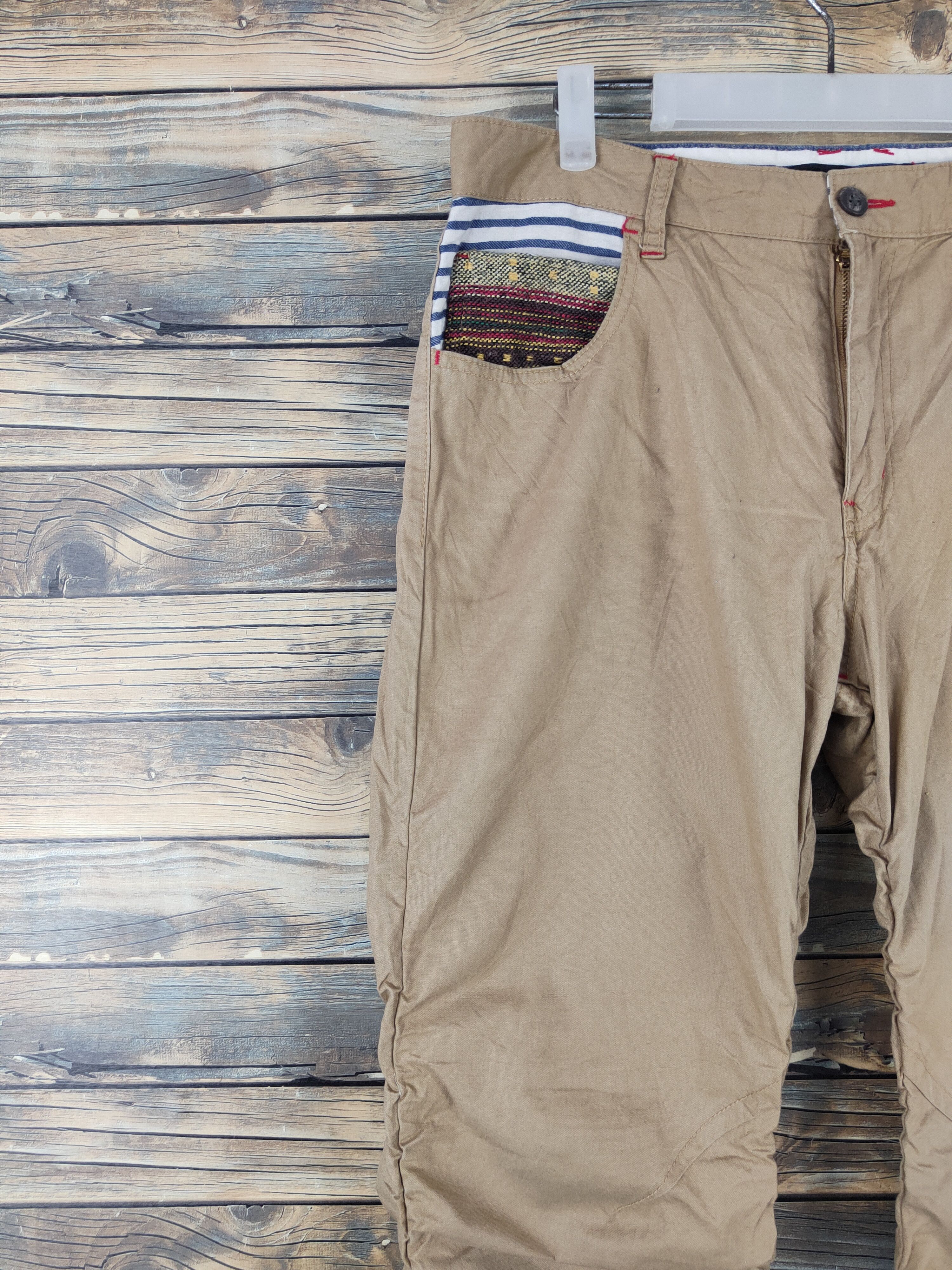 Japanese Brand Dominate Brown Multipocket Casual Pants #W1796 Size US 34 / EU 50 - 3 Thumbnail