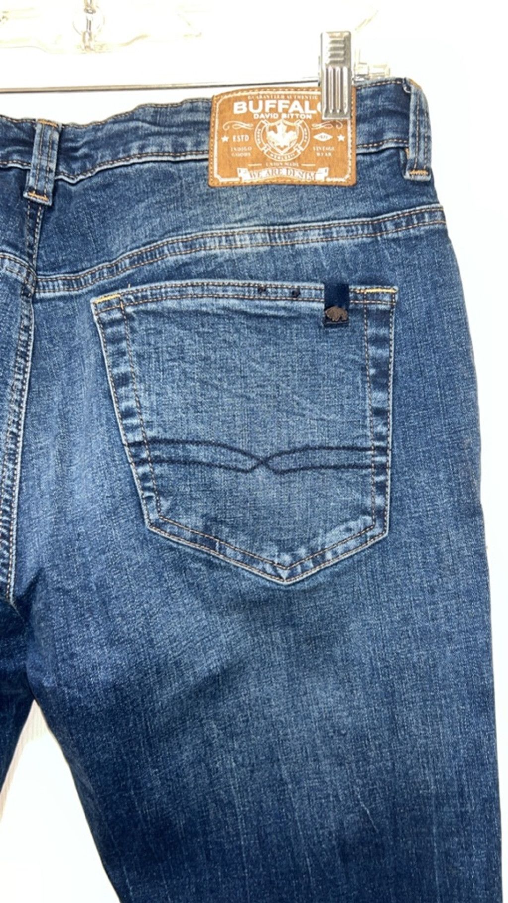 Buffalo David Bitton Men's Buffalo David Bitton Slim Straight Jeans Waist 33 Blue Size US 33 - 3 Thumbnail