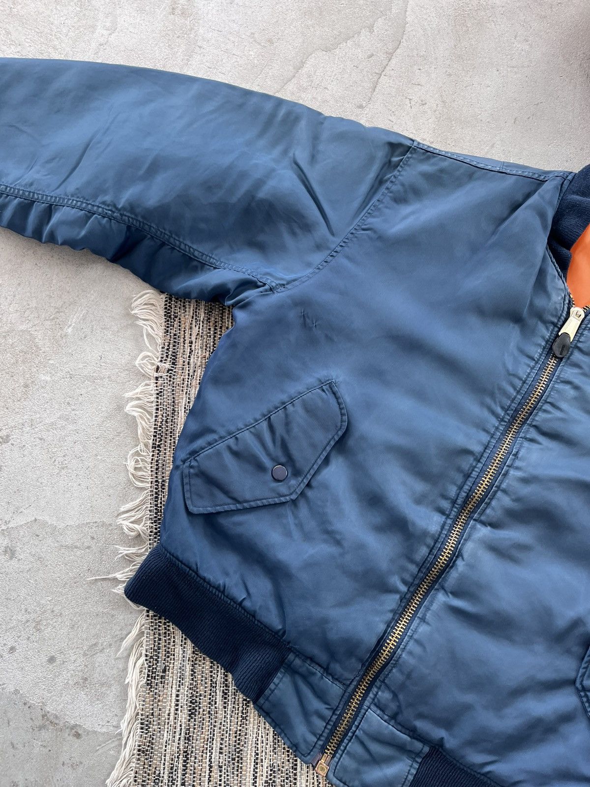 Alpha Industries Vintage Alpha Industries style Faded Blue Bomber Jacket Y2K Size US M / EU 48-50 / 2 - 5 Thumbnail