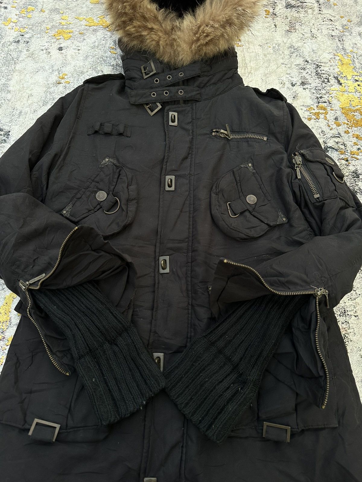 14th Addiction FAUX FUR BONDAGE JACKET Playboi Carti Style Archive LGB Size US M / EU 48-50 / 2 - 5 Thumbnail