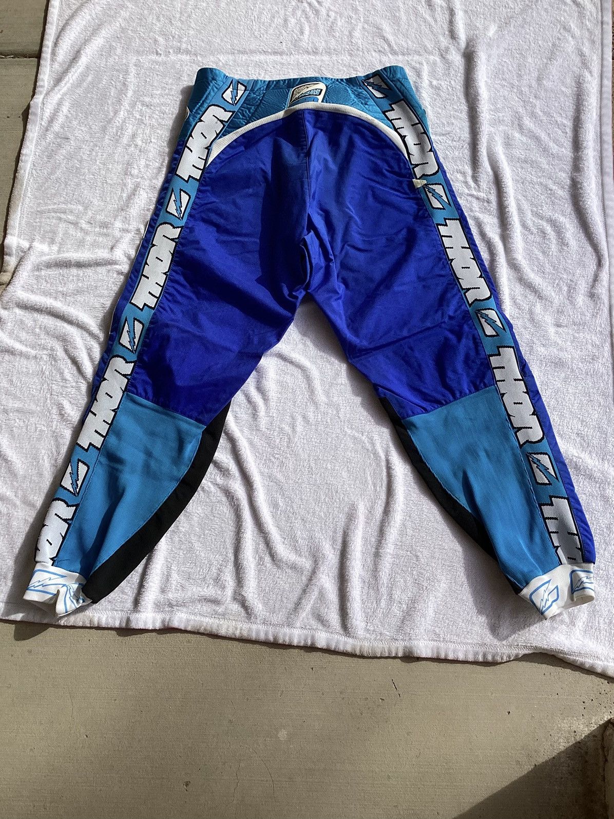 Vintage Vtg 90s Thor racing/riding gear blue logo motorcycle pants Size US 44 / EU 60 - 1 Thumbnail