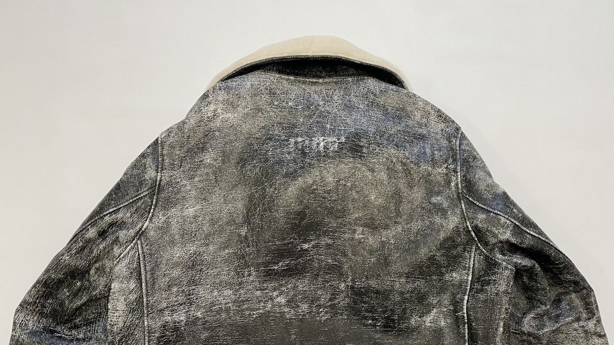 Undercover Shearling Collar Cracked Leather Jacket Size US M / EU 48-50 / 2 - 17 Thumbnail