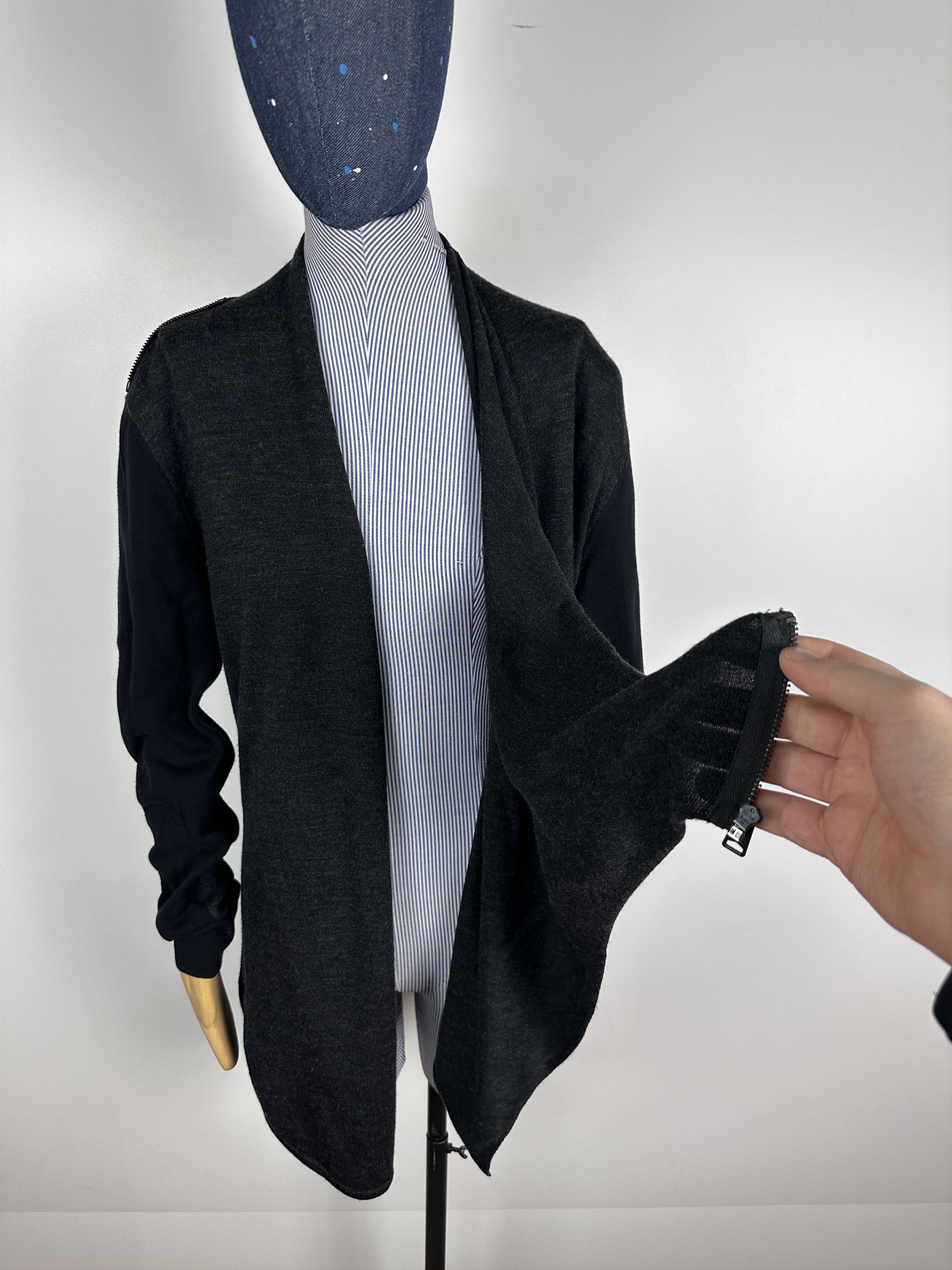 Allsaints All Saints Wool Light Zip Sweater Black Womens Size US8 UK12 Size M / US 6-8 / IT 42-44 - 6 Thumbnail