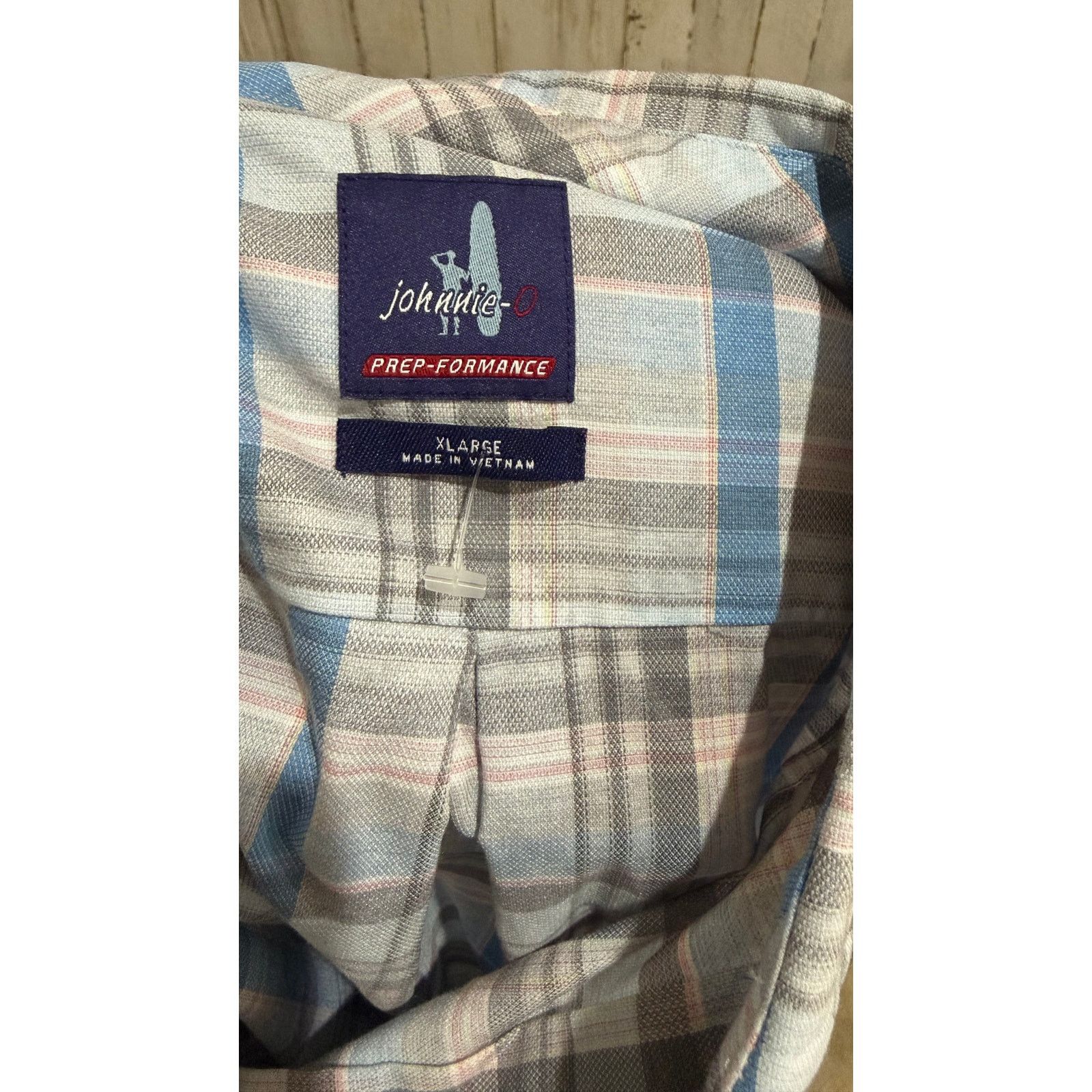 johnnie-O Johnnie-O Men's XL Blue Plaid Performance Button-Up Shirt Size US XL / EU 56 / 4 - 5 Thumbnail