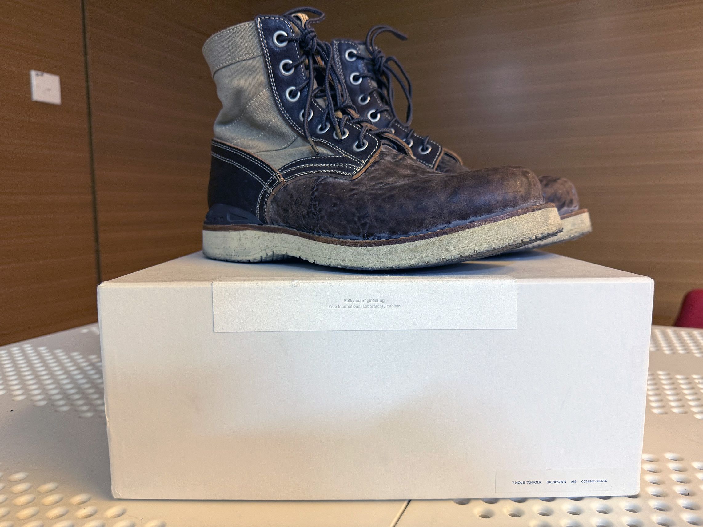 Visvim Contrary Department SS22 7 Hole '73-Folk Boots Dk. Brown M9 Size US 9 / EU 42 - 2 Thumbnail