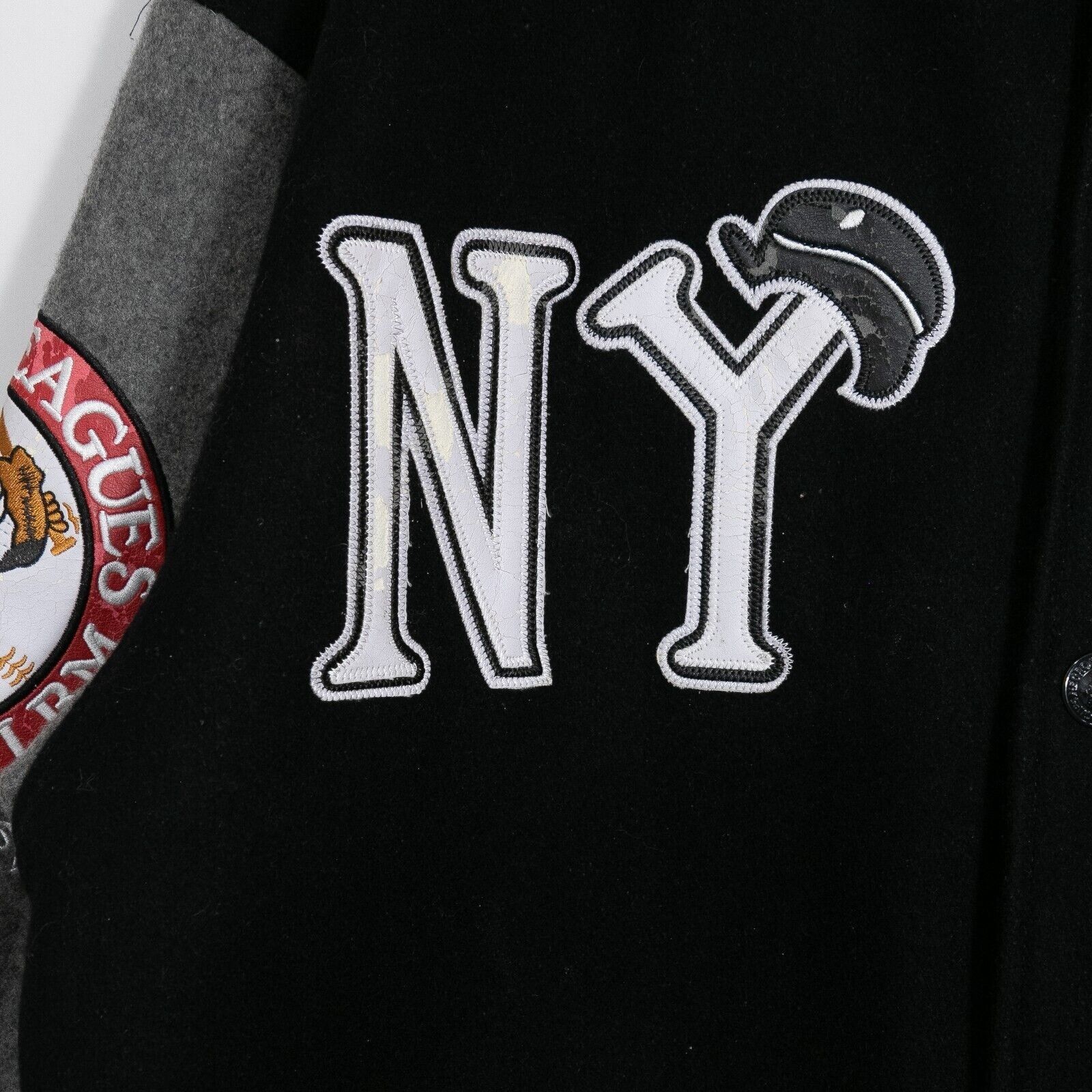 Vintage Vintage Negro League Black Yankees Wool Bomber Jacket XL Size US XL / EU 56 / 4 - 4 Thumbnail