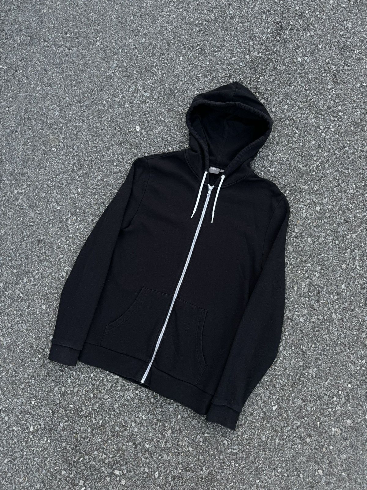 Vintage Asos zip hoodie blank boxy rap skate Size US M / EU 48-50 / 2 - 2 Thumbnail