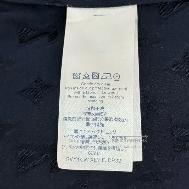 Louis Vuitton Louis Vuitton Dark blue raw-edge full logo metallic mulber Size XS / US 0-2 / IT 36-38 - 6 Thumbnail