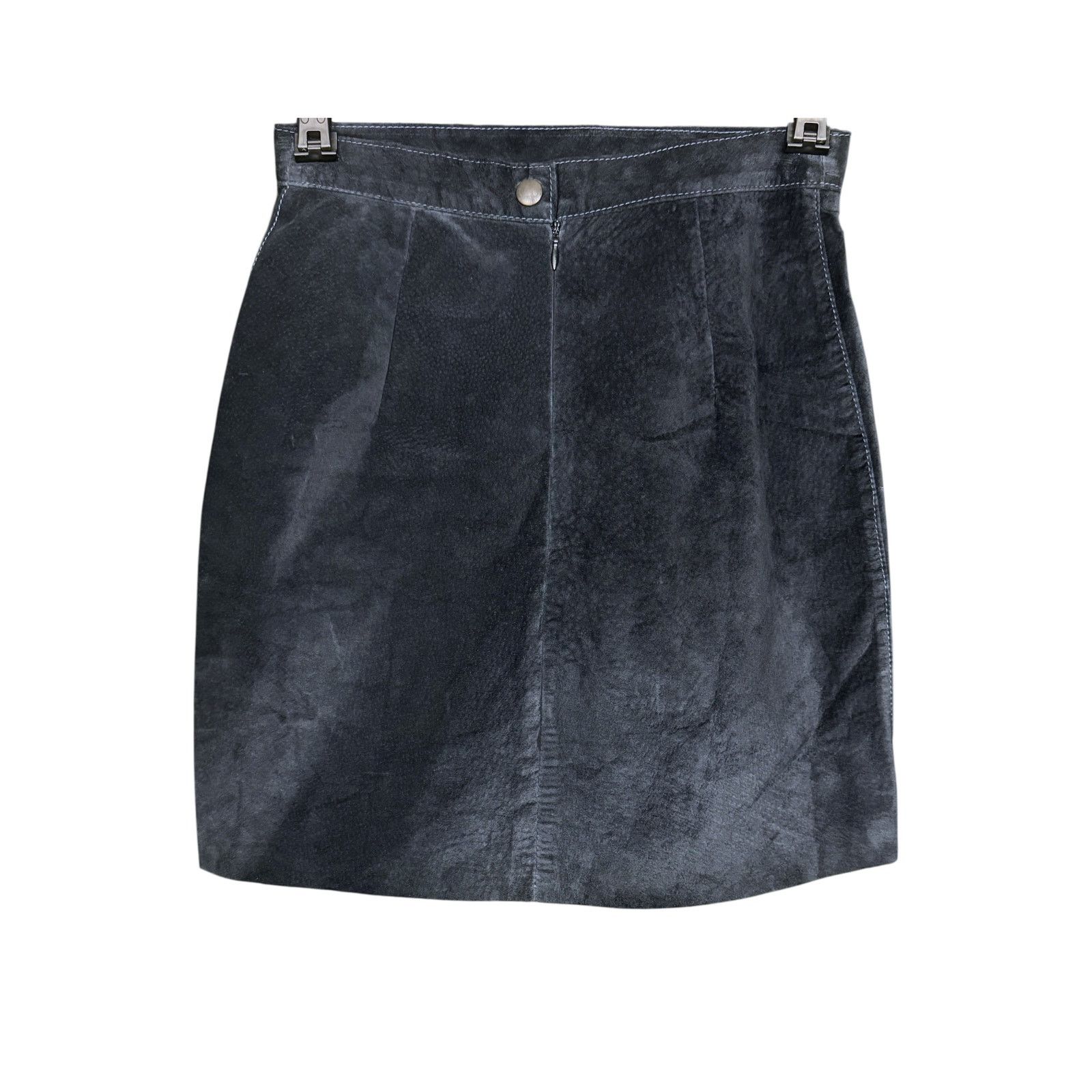 American Apparel Vtg American Apparel Suede Blue Mini Skirt Made in USA S Size 26" / US 2 / IT 38 - 1 Thumbnail