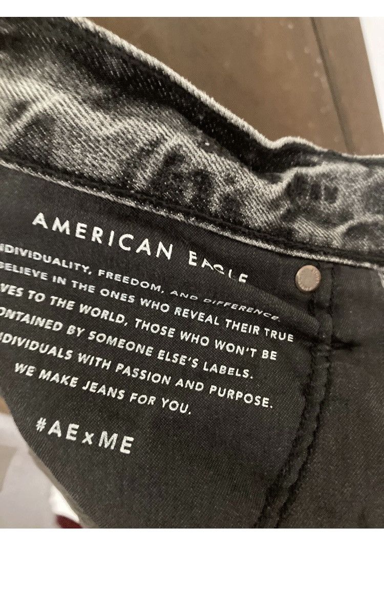 American Eagle Outfitters American Eagle Gray Distressed Skater Jeans 100% Cotton 32 Size US 32 / EU 48 - 3 Thumbnail