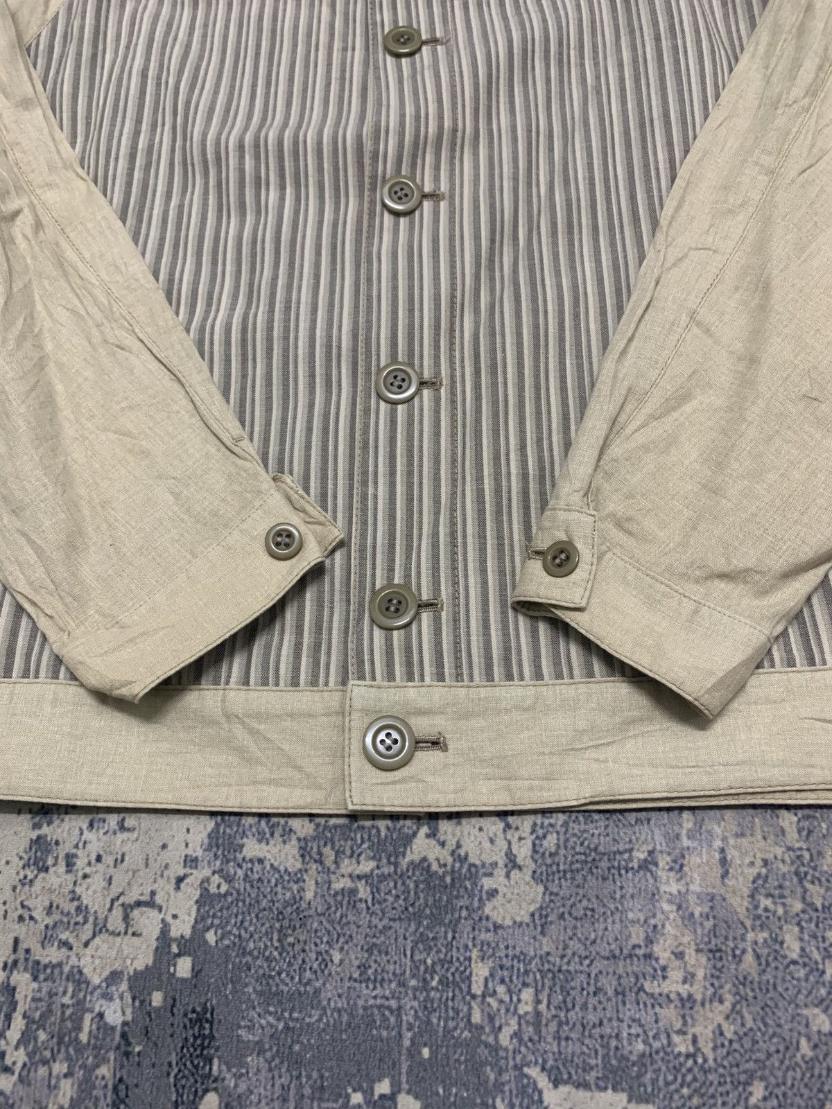 Japanese Brand Vintage Angelo Saputo 1950s Style Striped Gabardine Jacket Size US M / EU 48-50 / 2 - 3 Thumbnail