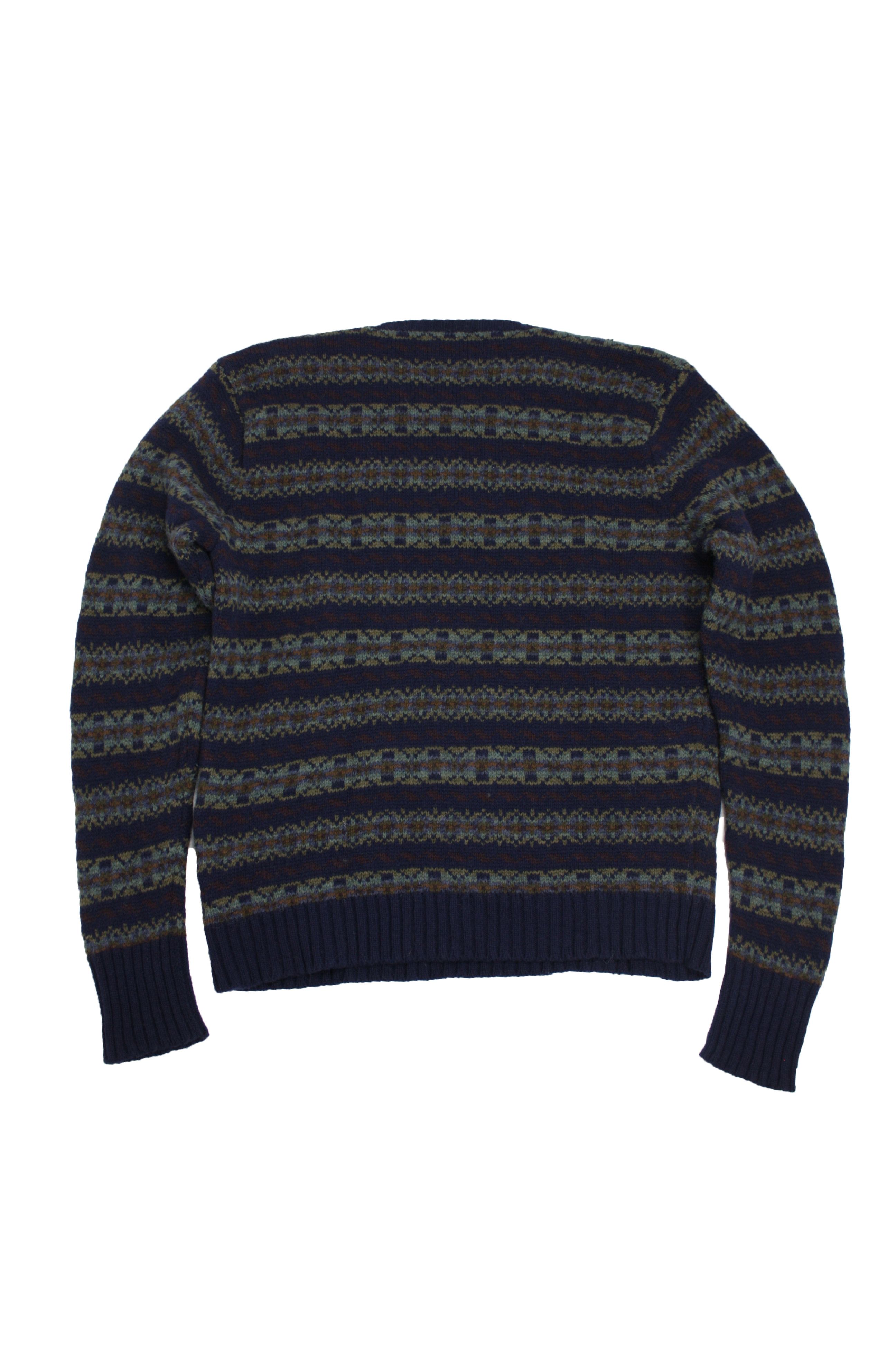 Polo Ralph Lauren × Vintage POLO 90s Vintage Fair Isle Lambswool Knitted Sweater Size US XL / EU 56 / 4 - 2 Thumbnail