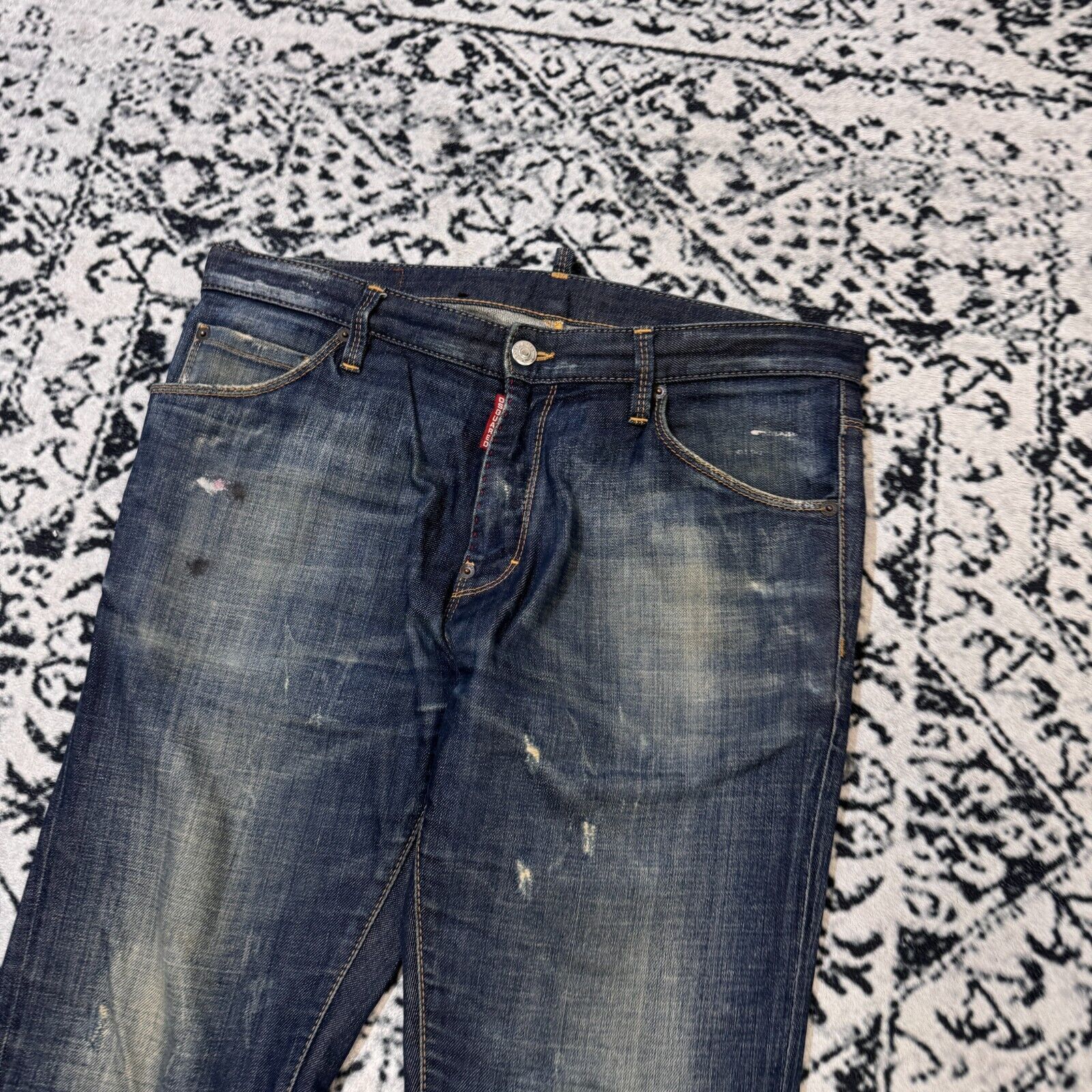 Dsquared2 × Vintage Dsquared2 Blue Cotton Denim Pants Size 48 IT Faded Ripped Size US 35 - 8 Thumbnail
