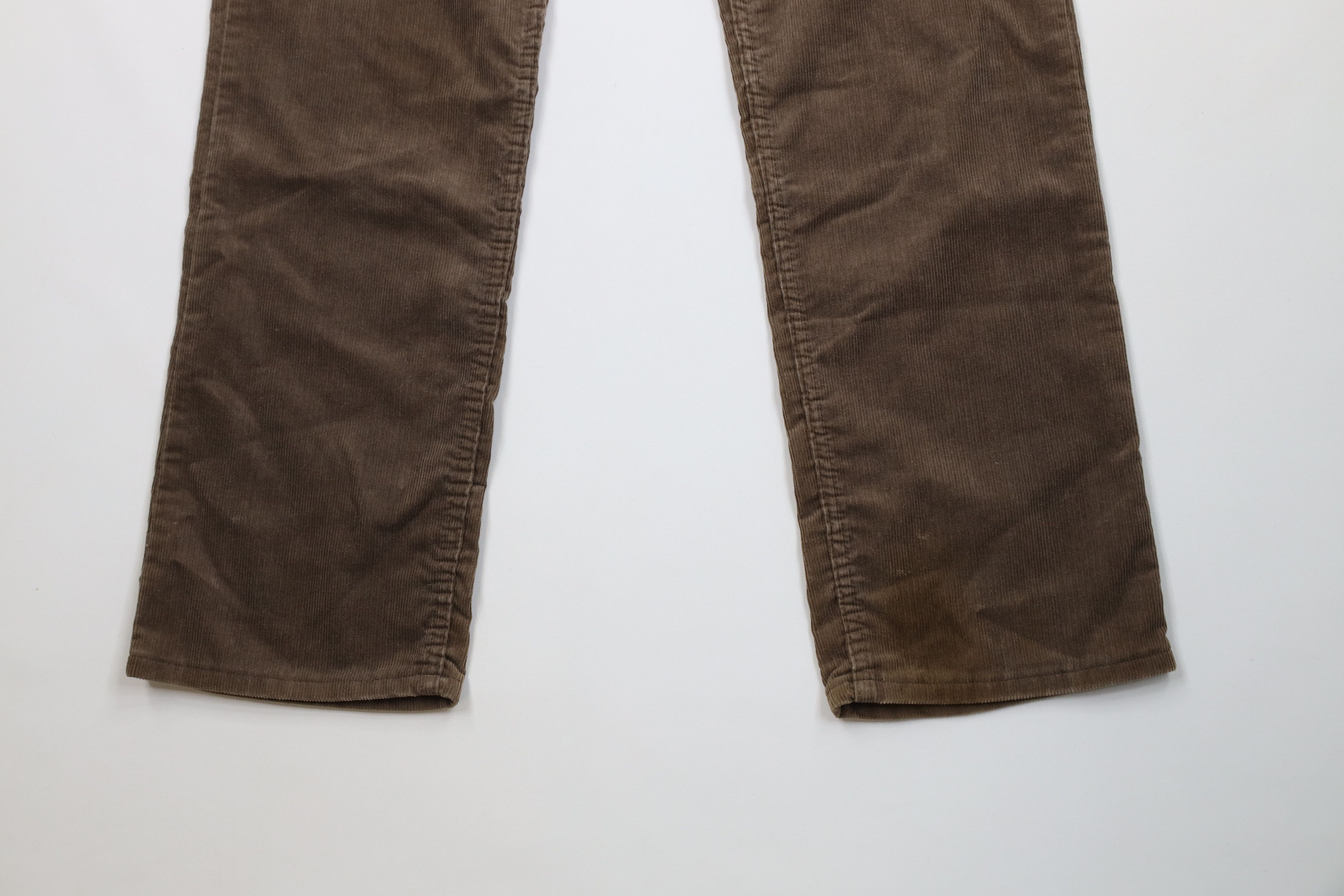 Levi's Vintage 80s Levis Leg Corduroy Chino Pants Brown USA Size US 32 / EU 48 - 4 Thumbnail
