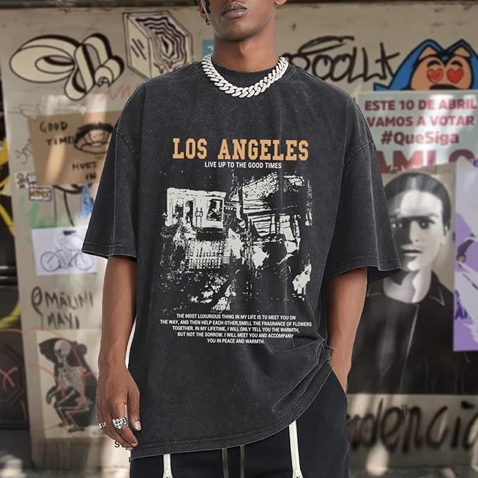 Other LA Vintage Streetwear T-Shirt | Baggy Fit Size US L / EU 52-54 / 3 - 2 Thumbnail
