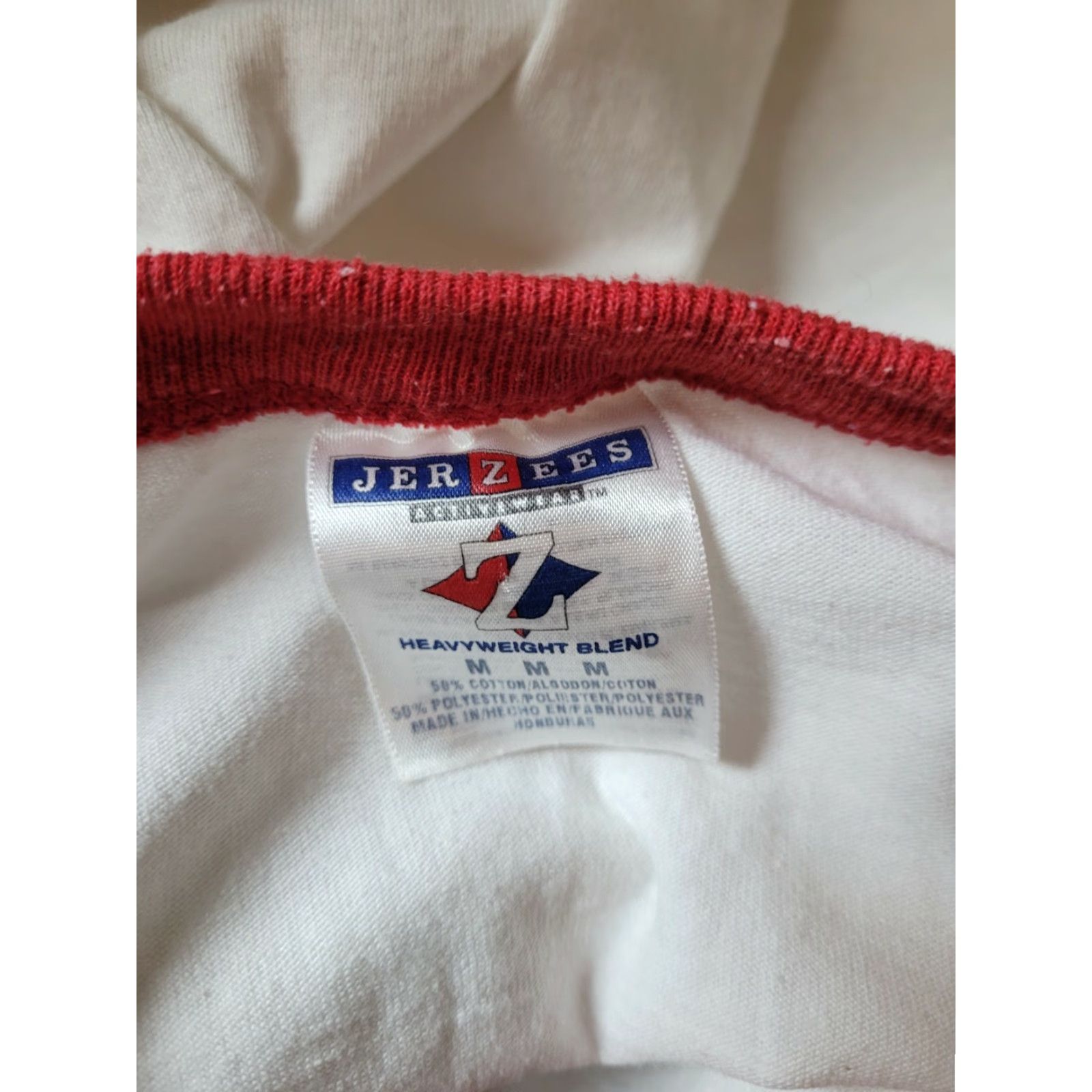 Jerzees VINTAGE Jerzees T-Shirt Mens White Short Sleeve Medium Mr. Beefy's American Roadhouse Defunct Restaurant Bar Oregon OH Size US M / EU 48-50 / 2 - 3 Thumbnail