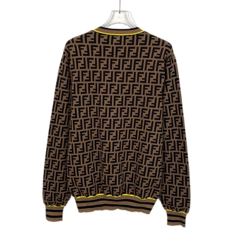 Fendi Fendi Brown Logo Pattern Long Sleeve Knit Sweater Size US S / EU 44-46 / 1 - 2 Thumbnail