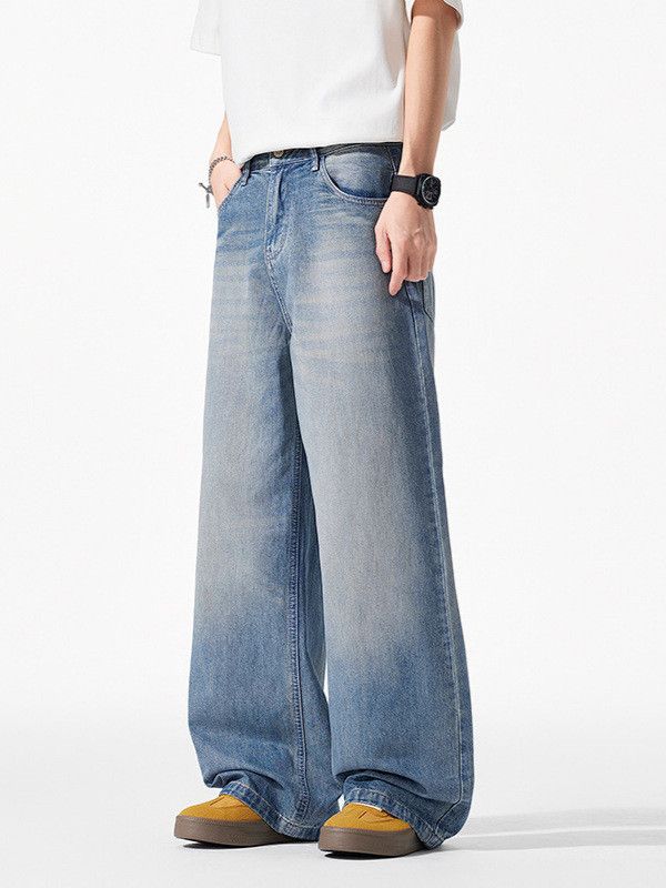 Japanese Brand Retro washed Cleanfit American men's casual jeans Size US 32 / EU 48 - 2 Thumbnail