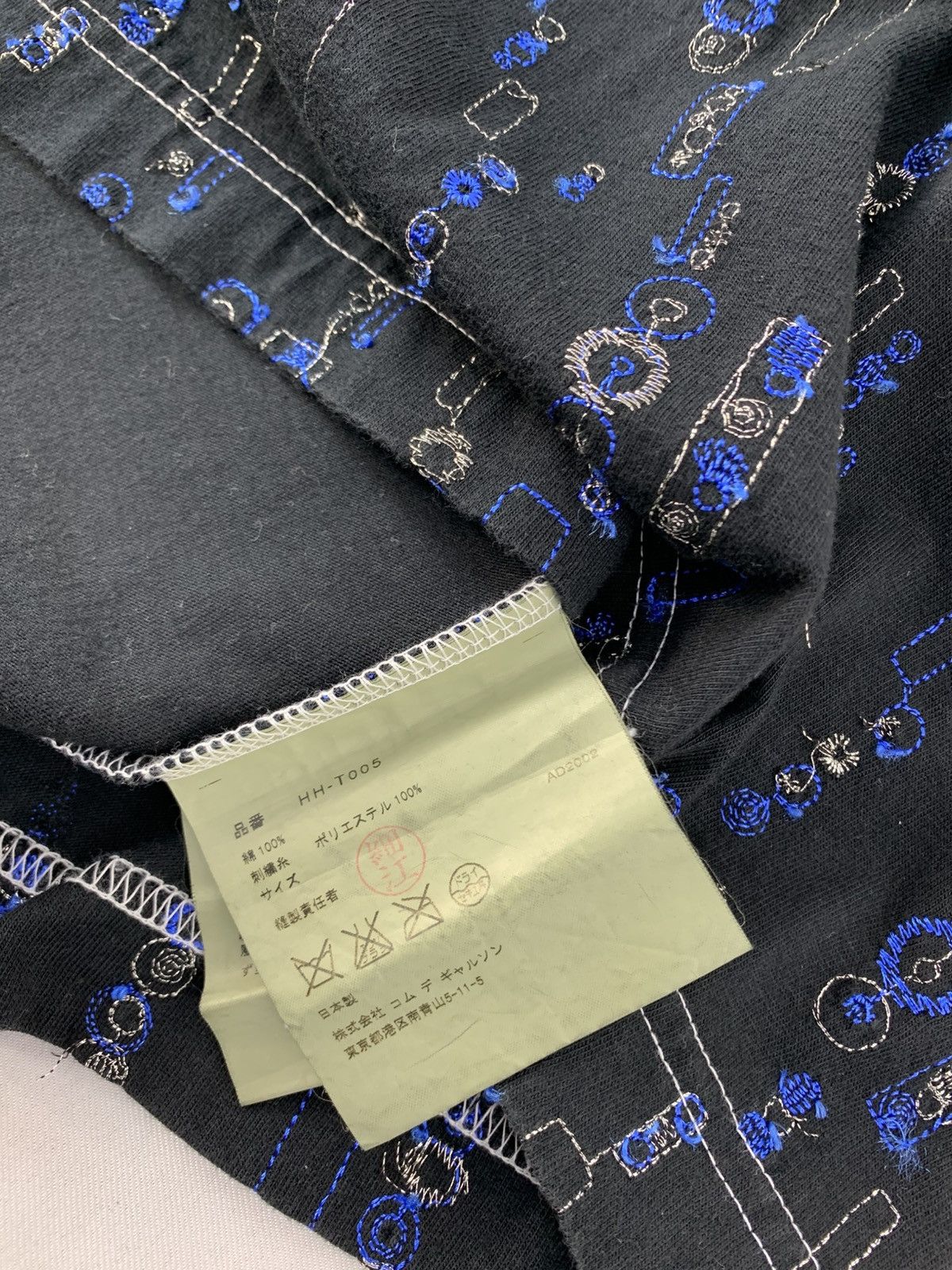 Comme des Garcons Homme Comme Des Garcon Homme Embroidery Geometric Longsleeve Tee Size US L / EU 52-54 / 3 - 5 Thumbnail