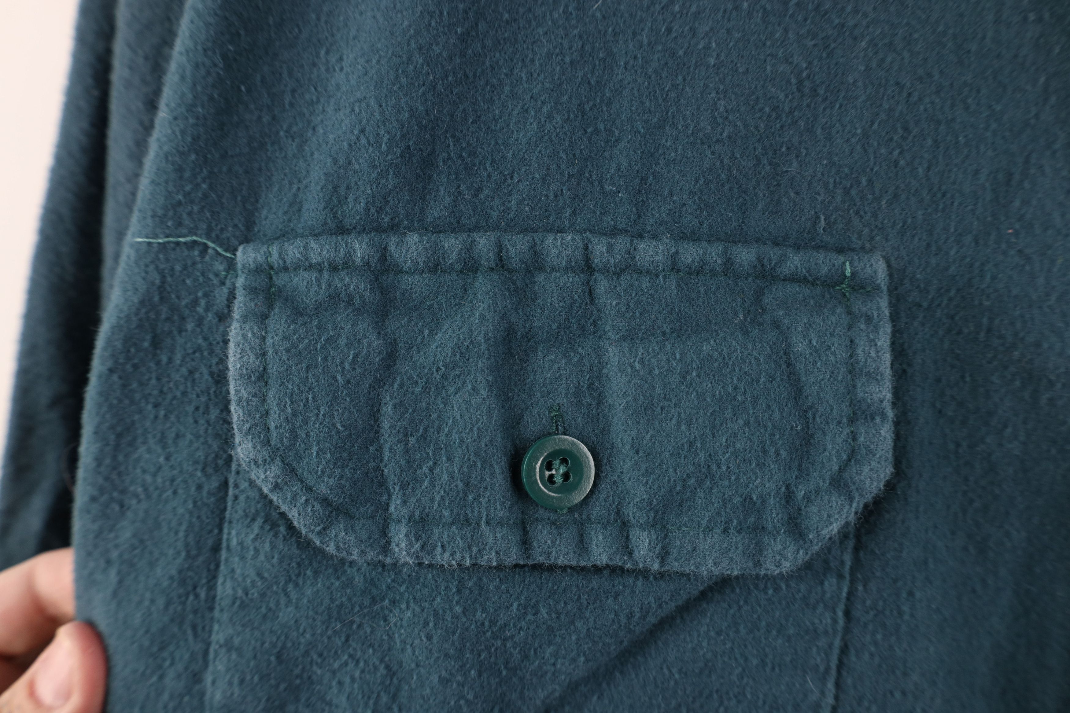Vintage Vintage 70s Streetwear Fit Chamois Cloth Button Shirt Green Size US M / EU 48-50 / 2 - 4 Thumbnail