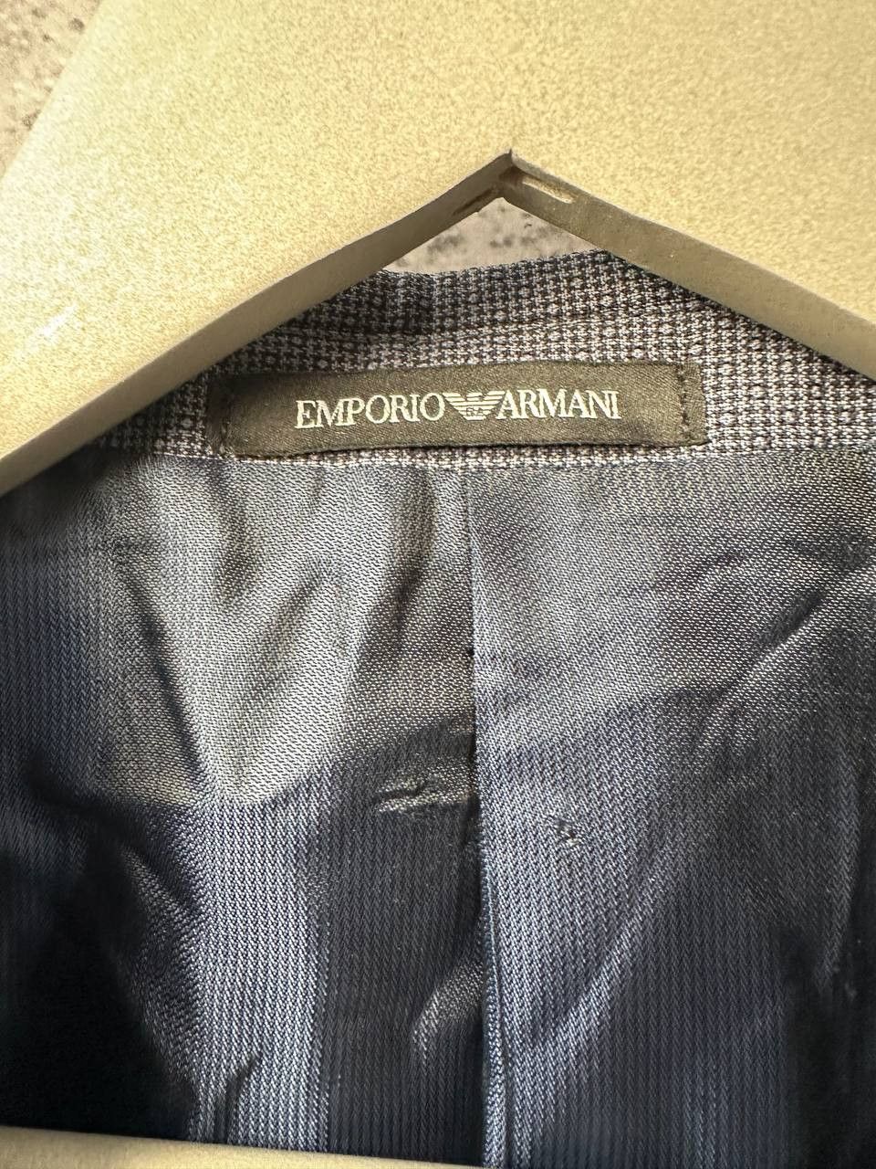 Designer × Emporio Armani Emporio Armani M Line Lana Wool Tweed Blazer Notch Jacket Size 50R - 13 Thumbnail