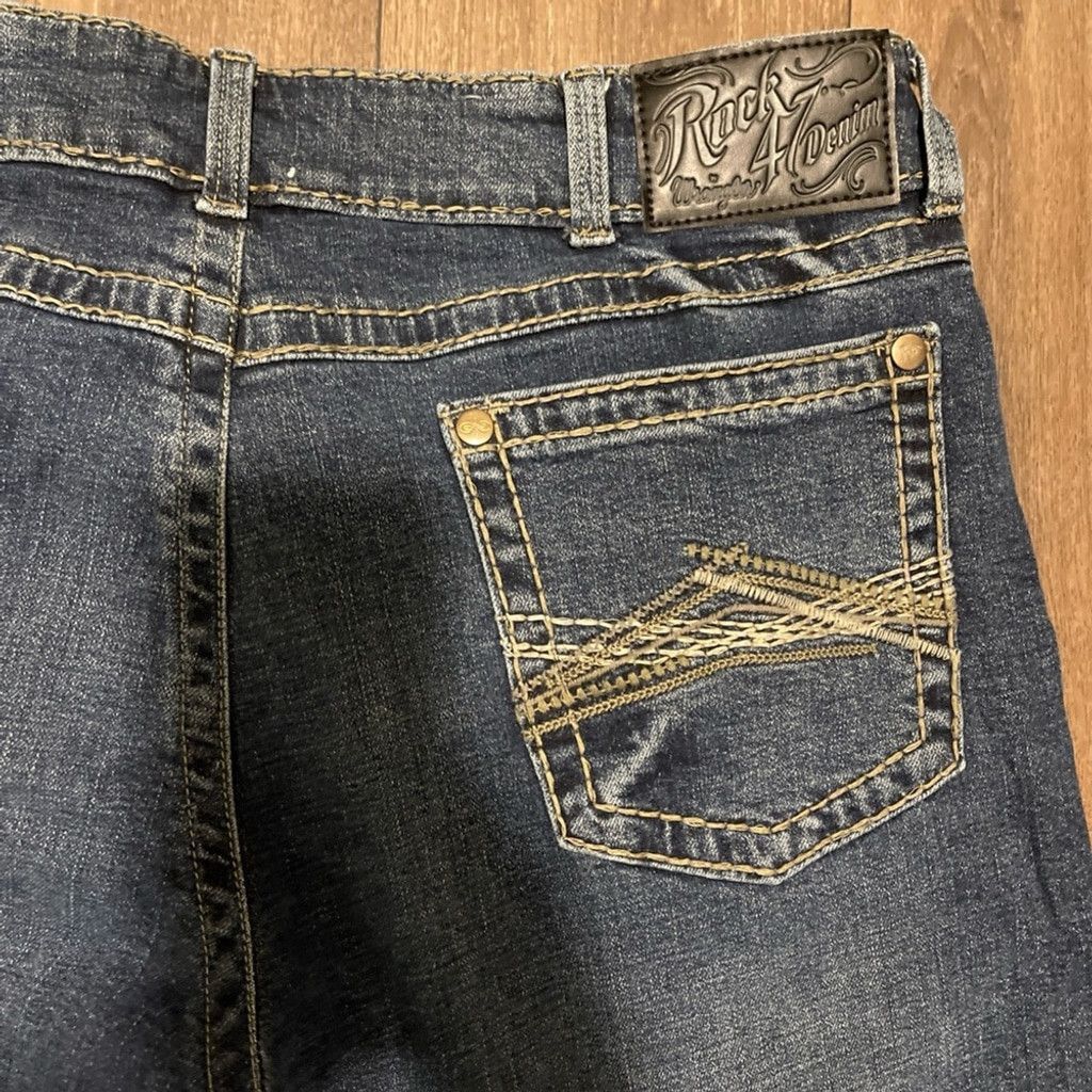 Wrangler Wrangler “Rock 4 denim” Slim Boot Denim Jeans 36x3 Size US 36 / EU 52 - 2 Thumbnail