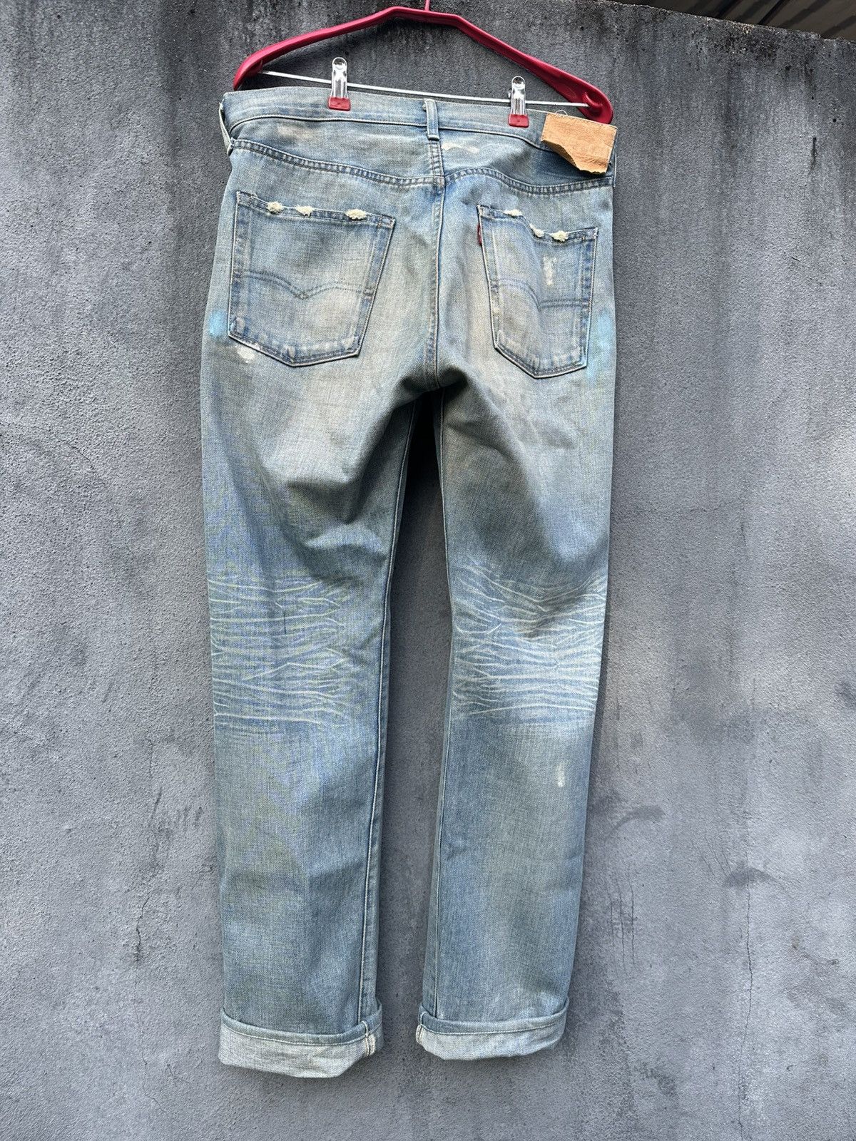 Levi's Vintage Clothing 👹Vintage Levis 501 Big E Distressed Baggy Jeans Size US 32 / EU 48 - 9 Thumbnail