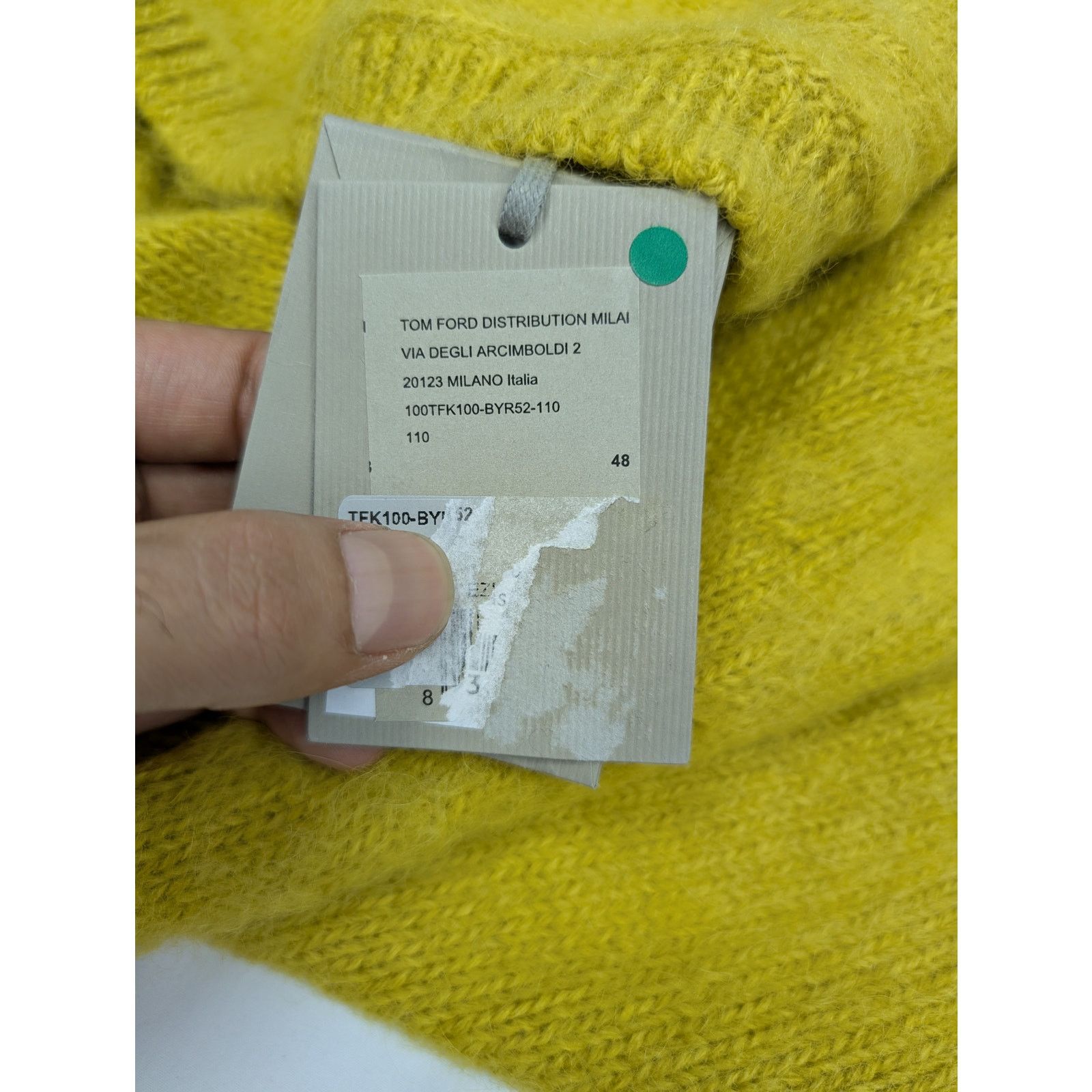 Tom Ford o1rshd1 V-Neck Sweatshirt Sweater in Yellow Size US M / EU 48-50 / 2 - 19 Thumbnail