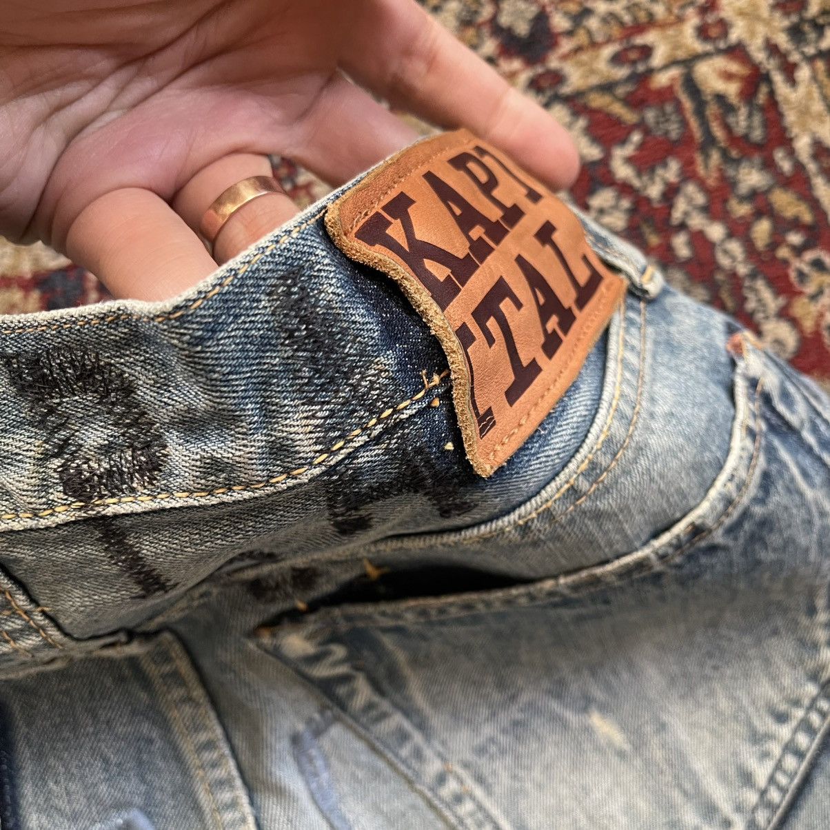 Kapital Kapital Kountry RARE Bone Selvedge Denim Shorts NAPA sz 31 Size US 31 - 12 Thumbnail