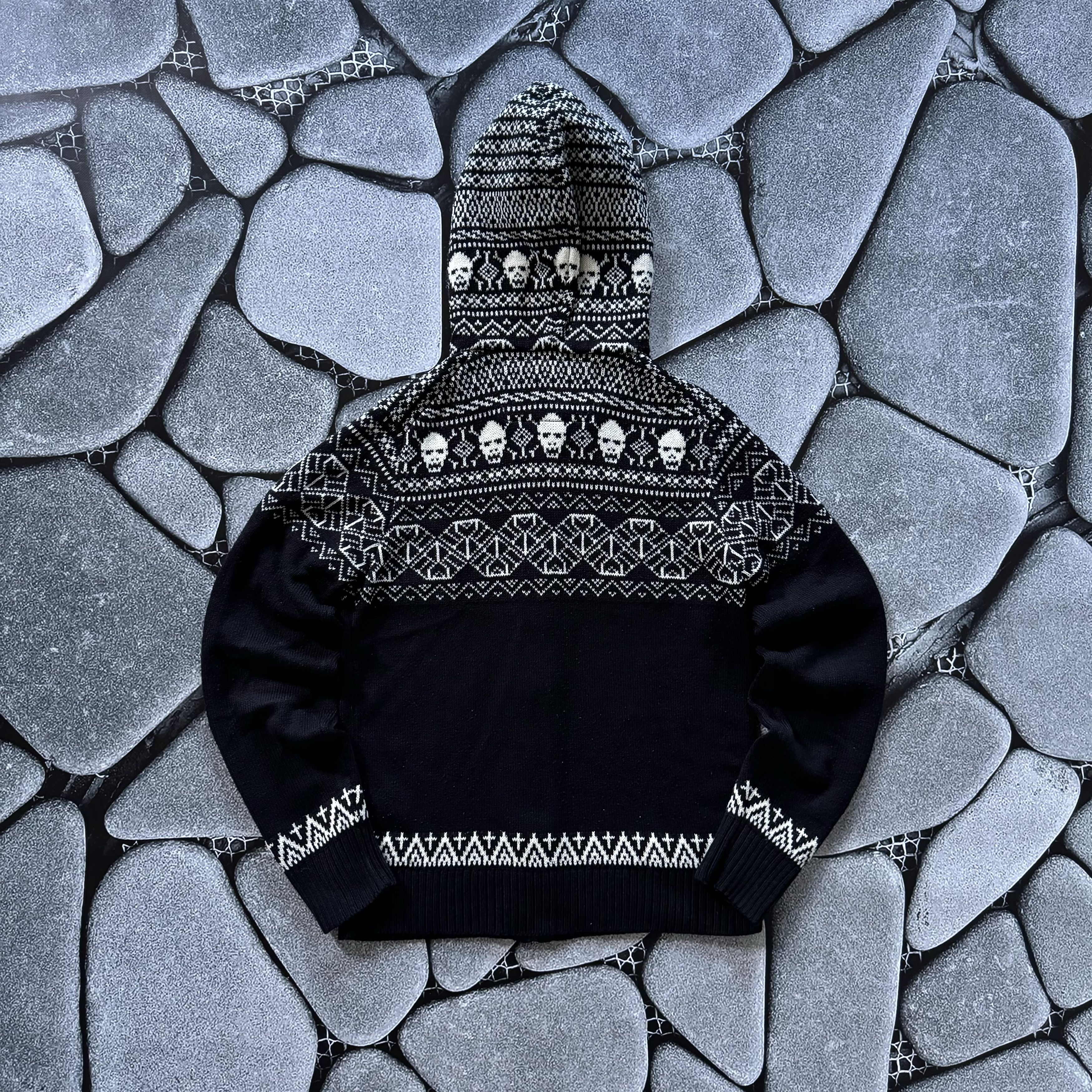 Japanese Brand × Vintage BUDDHA KNITTED ZIP HOODIE SKULLS GHOTIC OPIUM STYLE Y2K Size US XS / EU 42 / 0 - 2 Thumbnail