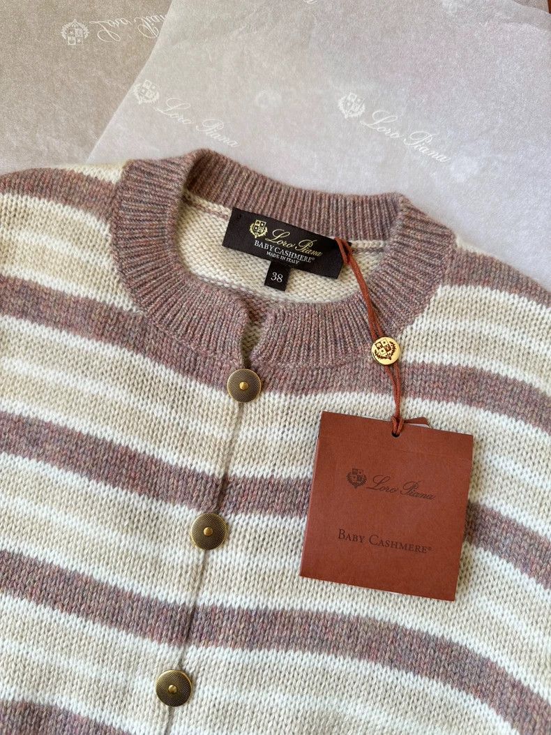 Loro Piana LORO PIANA Ladies striped cashmere cardigan Size XS / US 0-2 / IT 36-38 - 2 Thumbnail