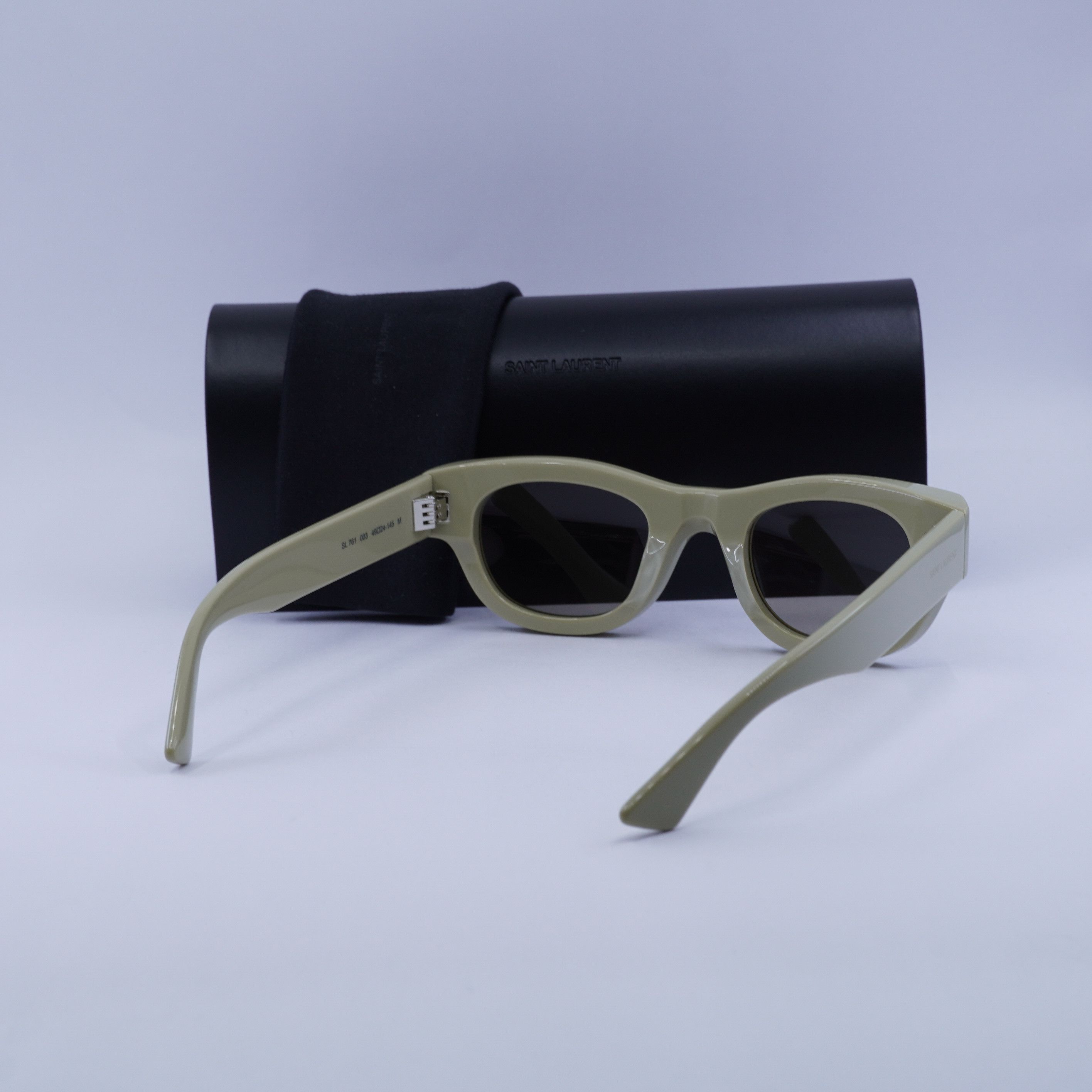 Saint Laurent Paris Saint Laurent SL761 003 Sunglasses Green Square Frame Size ONE SIZE - 10 Thumbnail