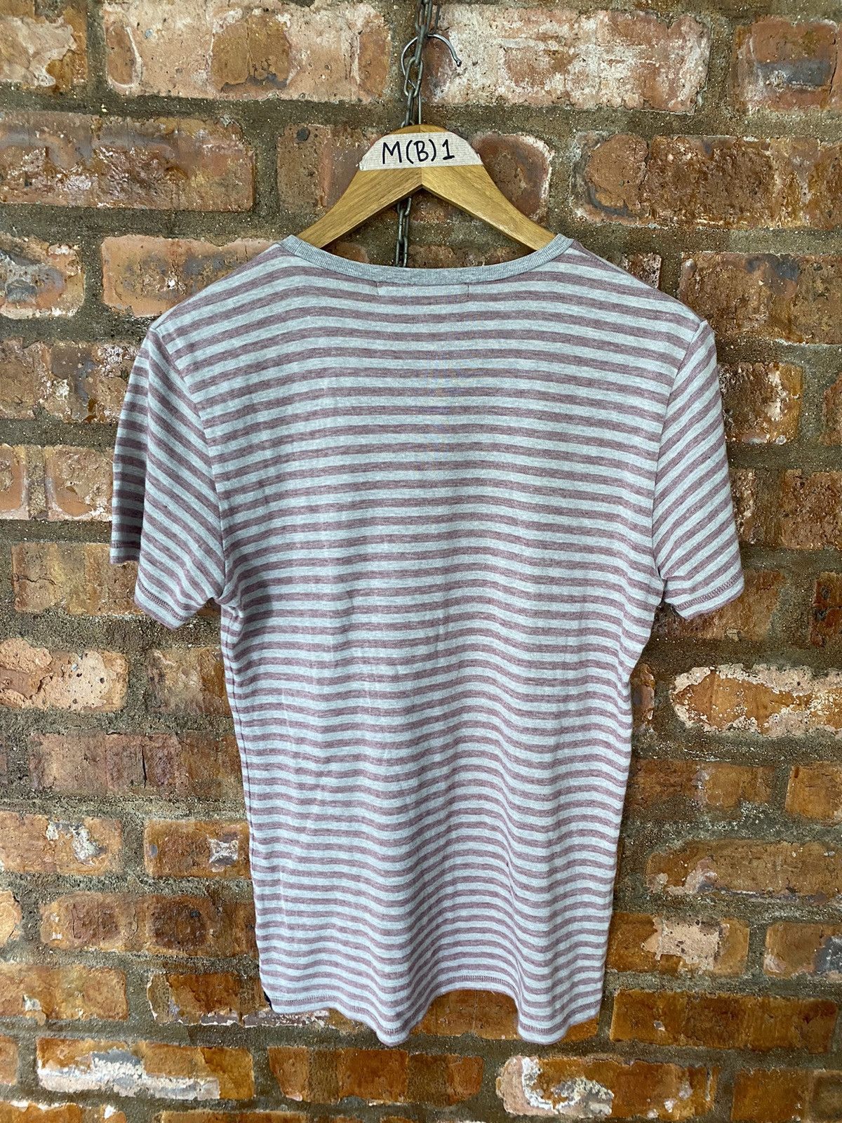 Japanese Brand × Le Grande Bleu (L.G.B.) × Roar Vtg ROAR stripe Love and Peace cross gun tee Size US M / EU 48-50 / 2 - 7 Thumbnail
