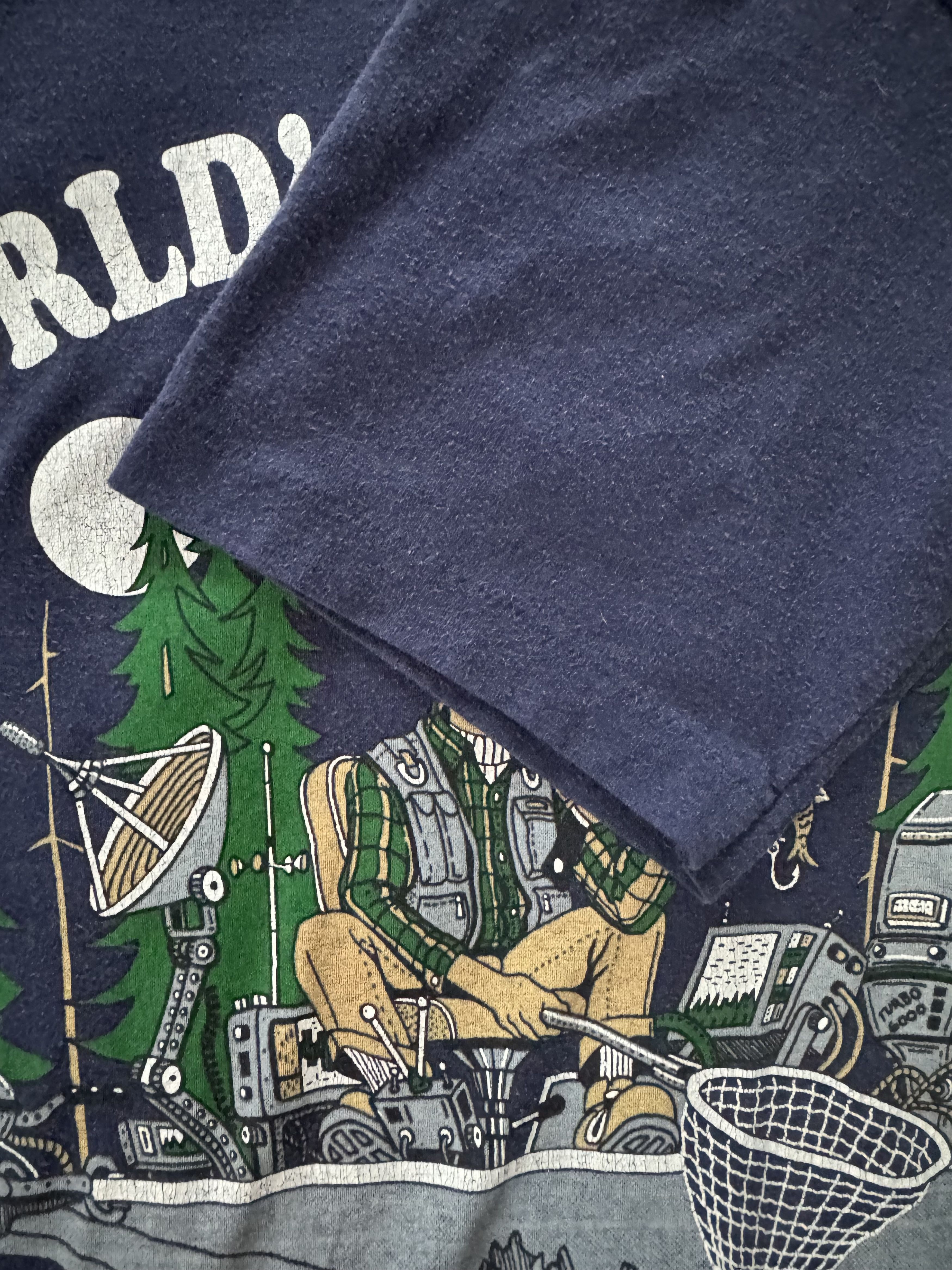 Jerzees × Vintage 1990 World's Greatest Fisherman Humor T-shirt Size US M / EU 48-50 / 2 - 7 Thumbnail