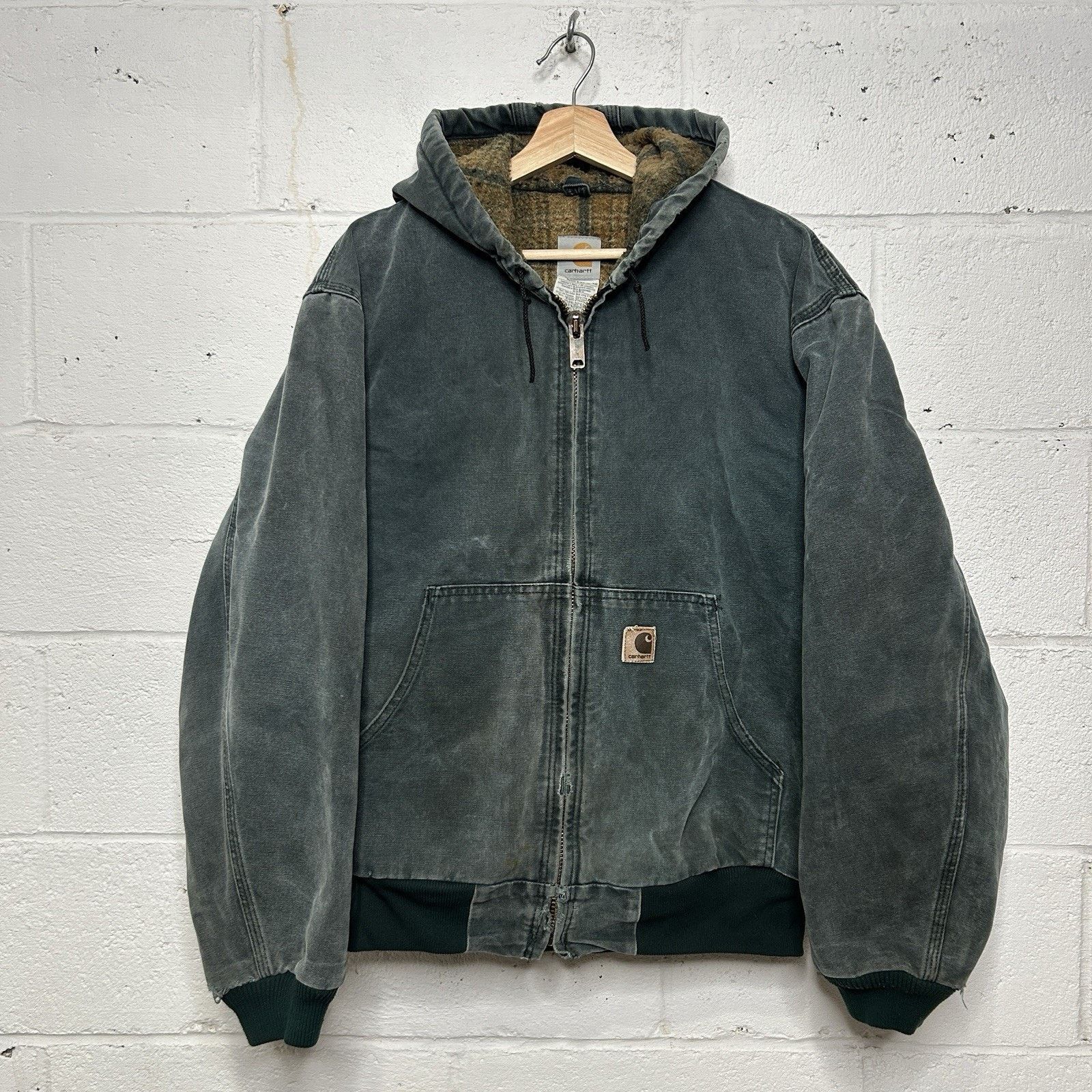 Carhartt Vintage Carhartt Blanketed Active Jacket “Hunter Green” J152 Size US XL / EU 56 / 4 - 1 Thumbnail