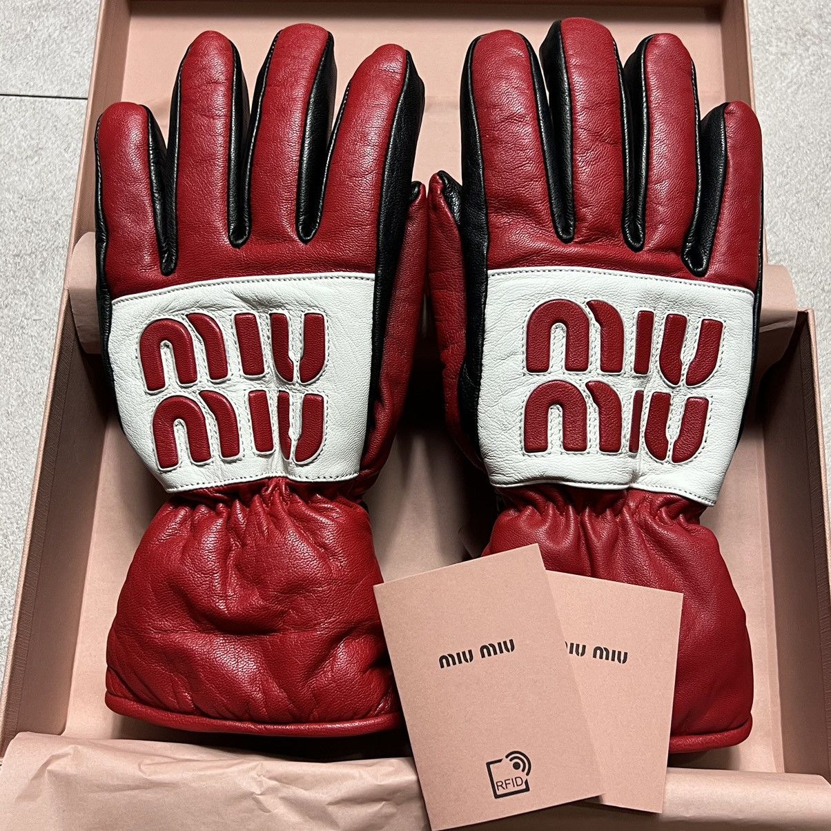 Miu Miu miu miu moto leather grove Size ONE SIZE - 9 Thumbnail