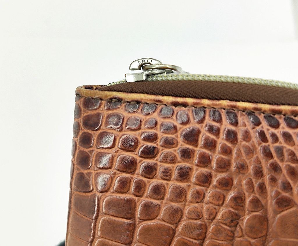 Orobianco OROBIANCO crocs texture leather zipper wallet Size ONE SIZE - 6 Thumbnail