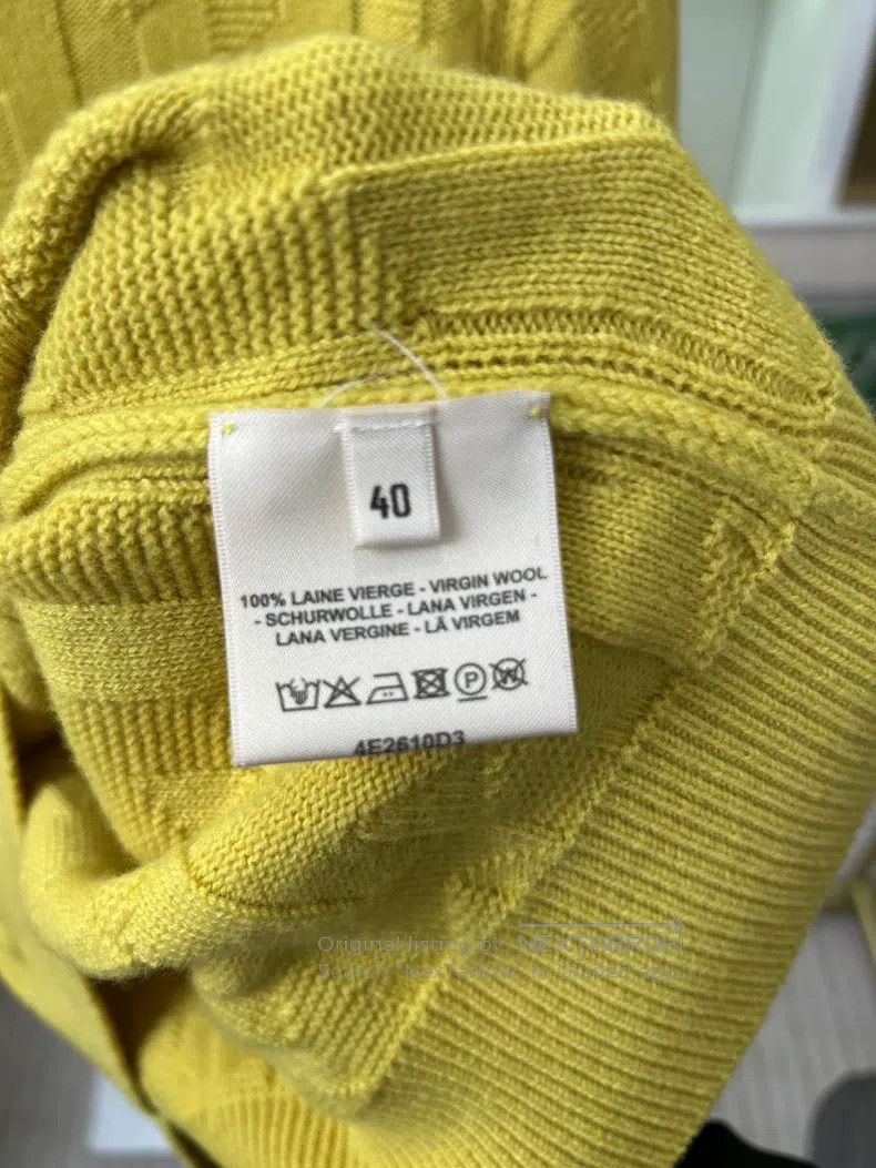 Hermes Hermes Ginger Yellow Crew Neck Knit Wool Sweater Size S / US 4 / IT 40 - 4 Thumbnail