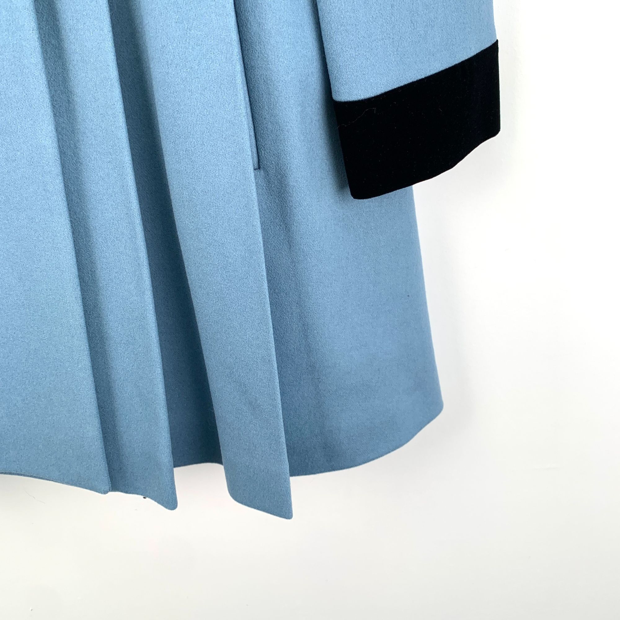 Miu Miu MIU MIU X ROTHSCHILD Light Blue & Black Wool Double Breasted Size XS / US 0-2 / IT 36-38 - 6 Thumbnail