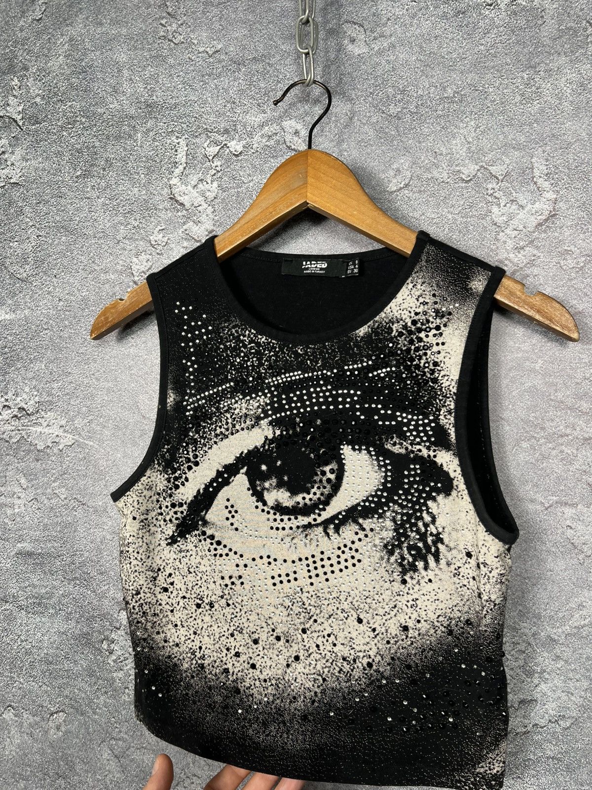 Jaded London Jaded London Graphic Eye Print Crop Tank Top Size S / US 4 / IT 40 - 3 Thumbnail