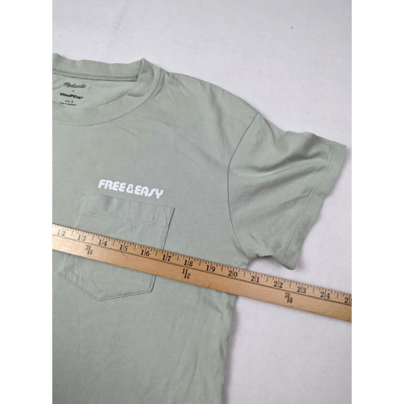 Madewell Madewell Pocket Tee Shirt Womens S Cotton Short Sleeve Light blue Solid Size 28" / US 6 / IT 42 - 3 Thumbnail