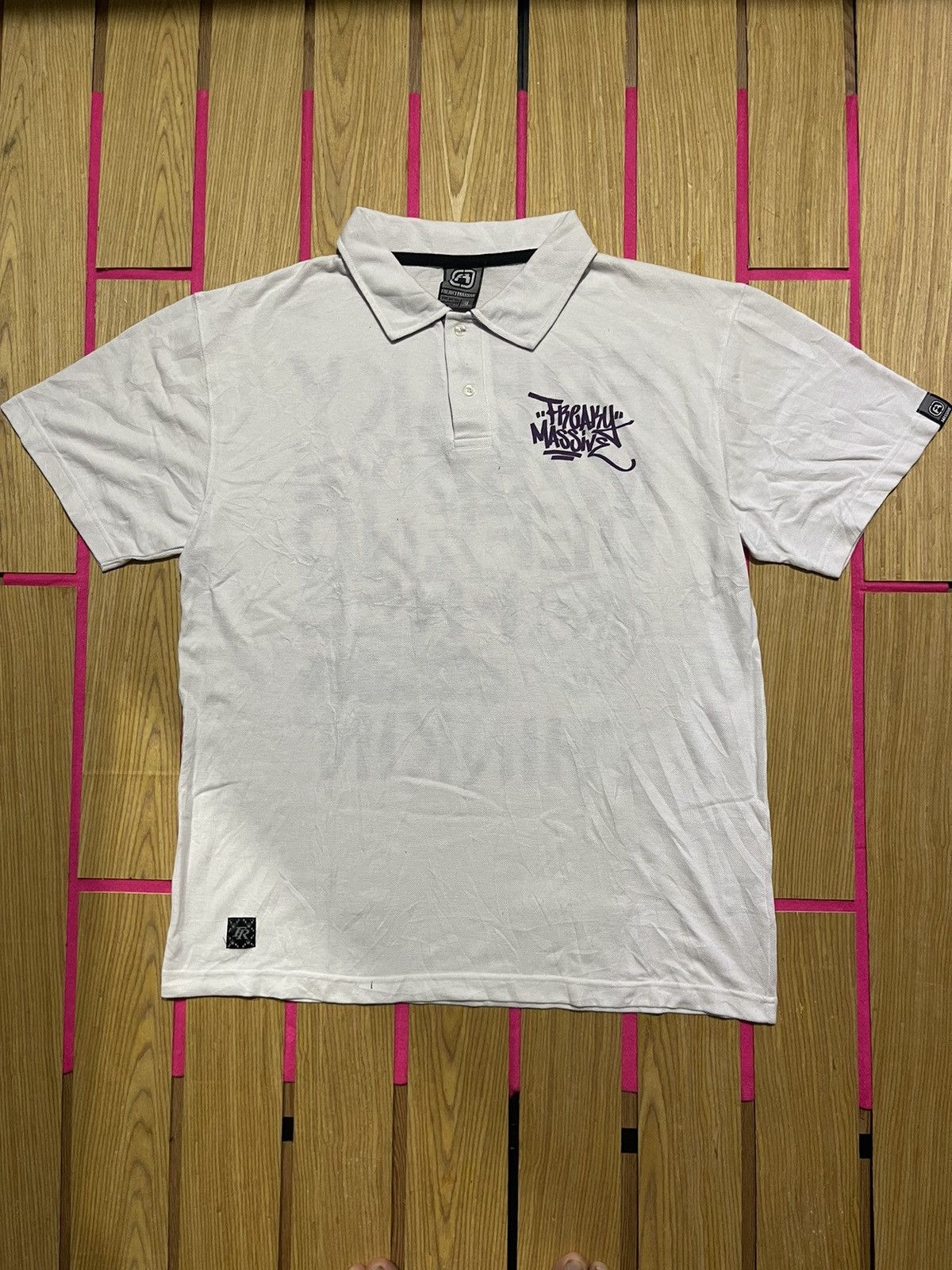 If Six Was Nine Y2K FREAKY MASSIVE short sleeve polo Size US XL / EU 56 / 4 - 4 Thumbnail