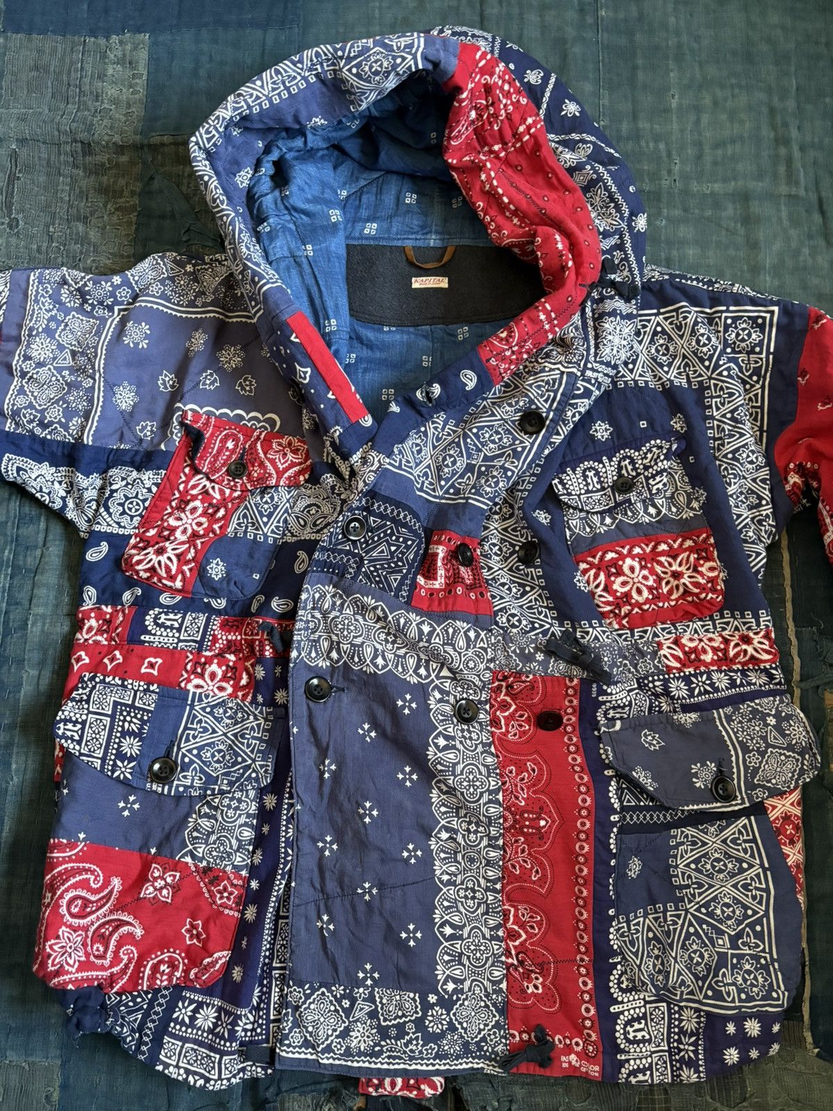 Kapital Kountry kapital bandana patchwork Ring coat Size US L / EU 52-54 / 3 - 1 Thumbnail