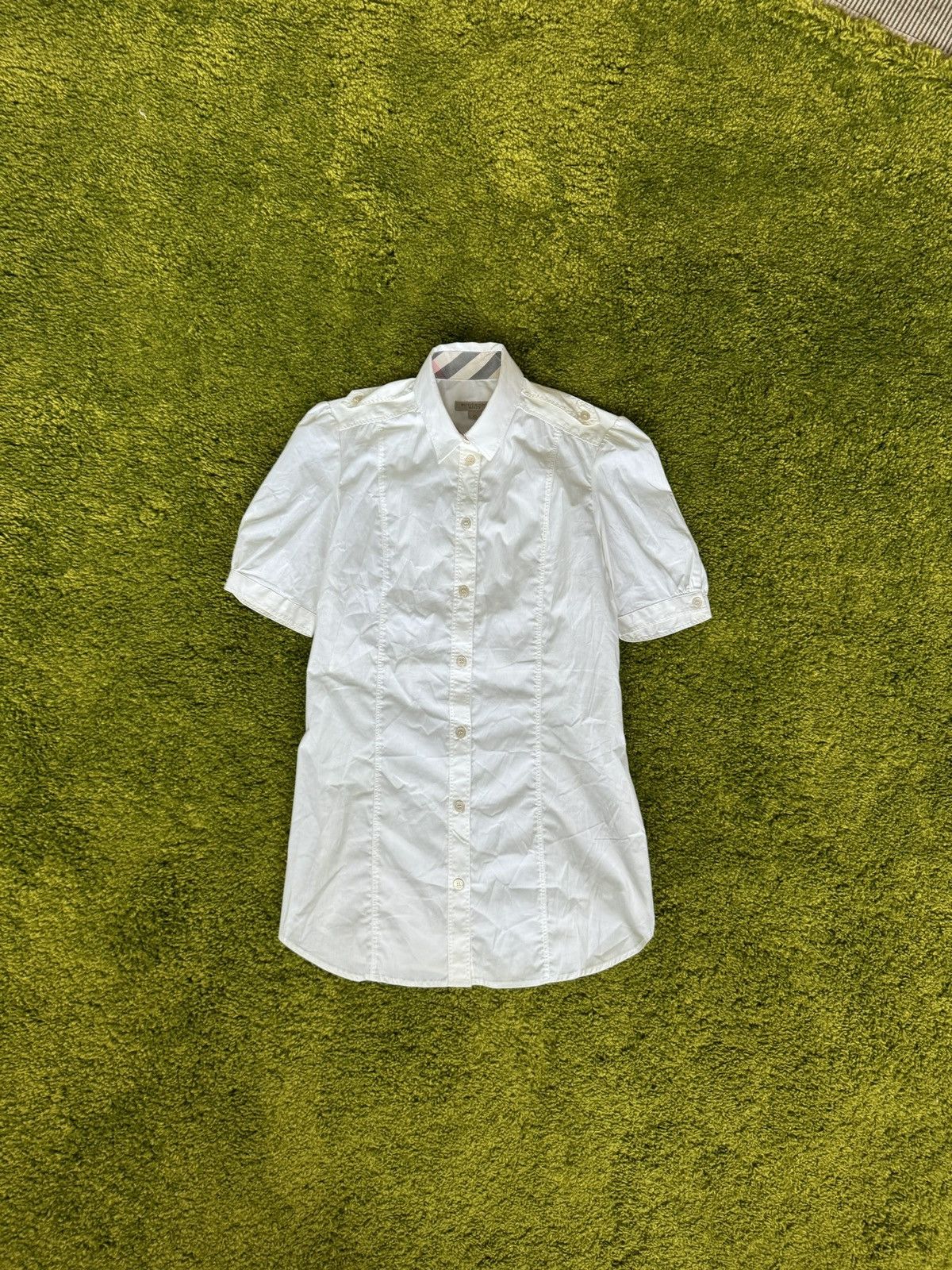Burberry × Designer Burberry white blouse buttons up shirt Size XS / US 0-2 / IT 36-38 - 1 Thumbnail