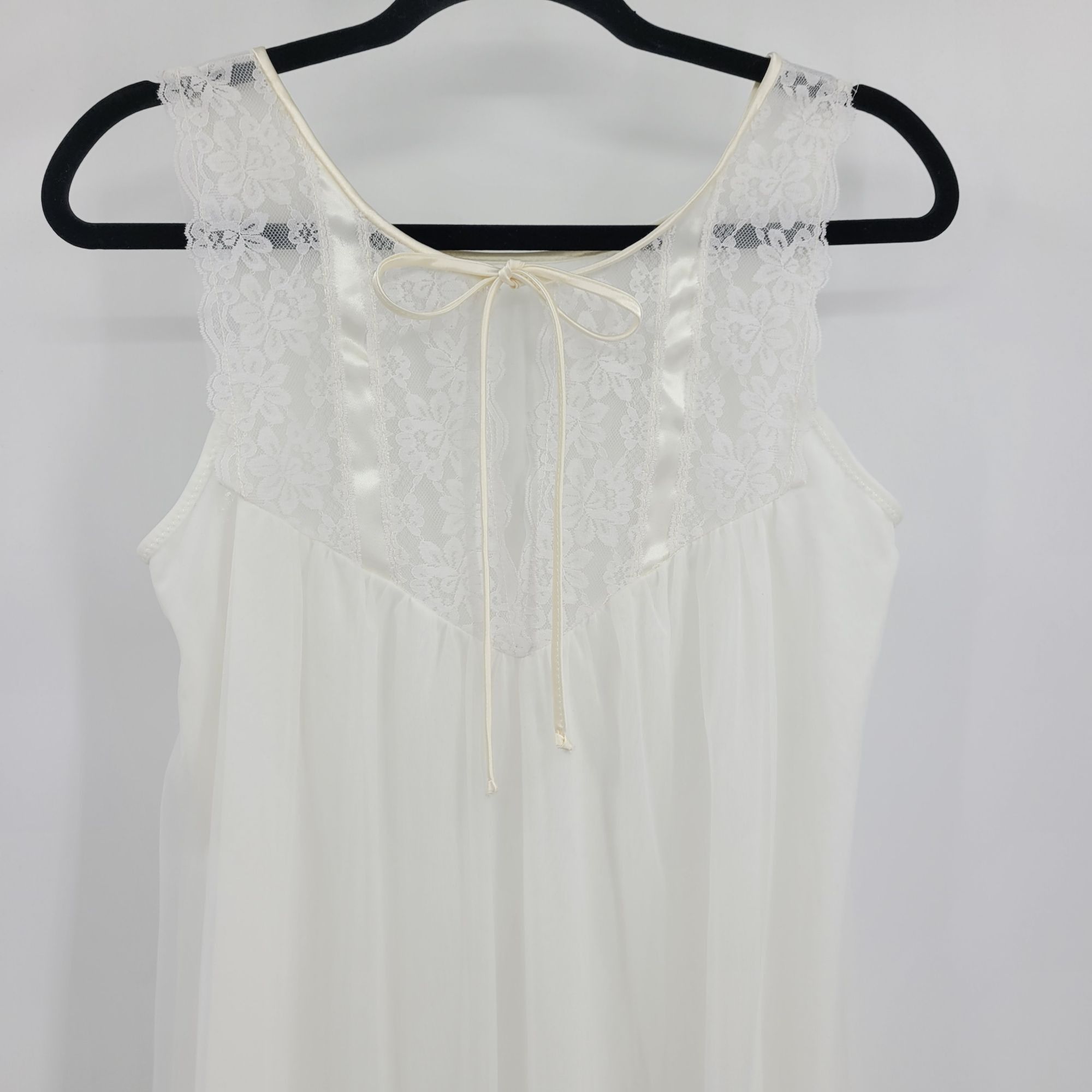 Vintage Vtg 70's Wedding Lingerie Negligee Sz M Peignoir Old Hollywo Size M / US 6-8 / IT 42-44 - 11 Thumbnail