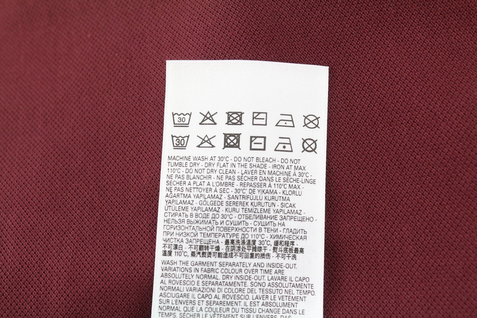 Diesel T-SMITH-D L Burgundy Polo Neck Logo T-Shirt 41156 Size US L / EU 52-54 / 3 - 8 Thumbnail