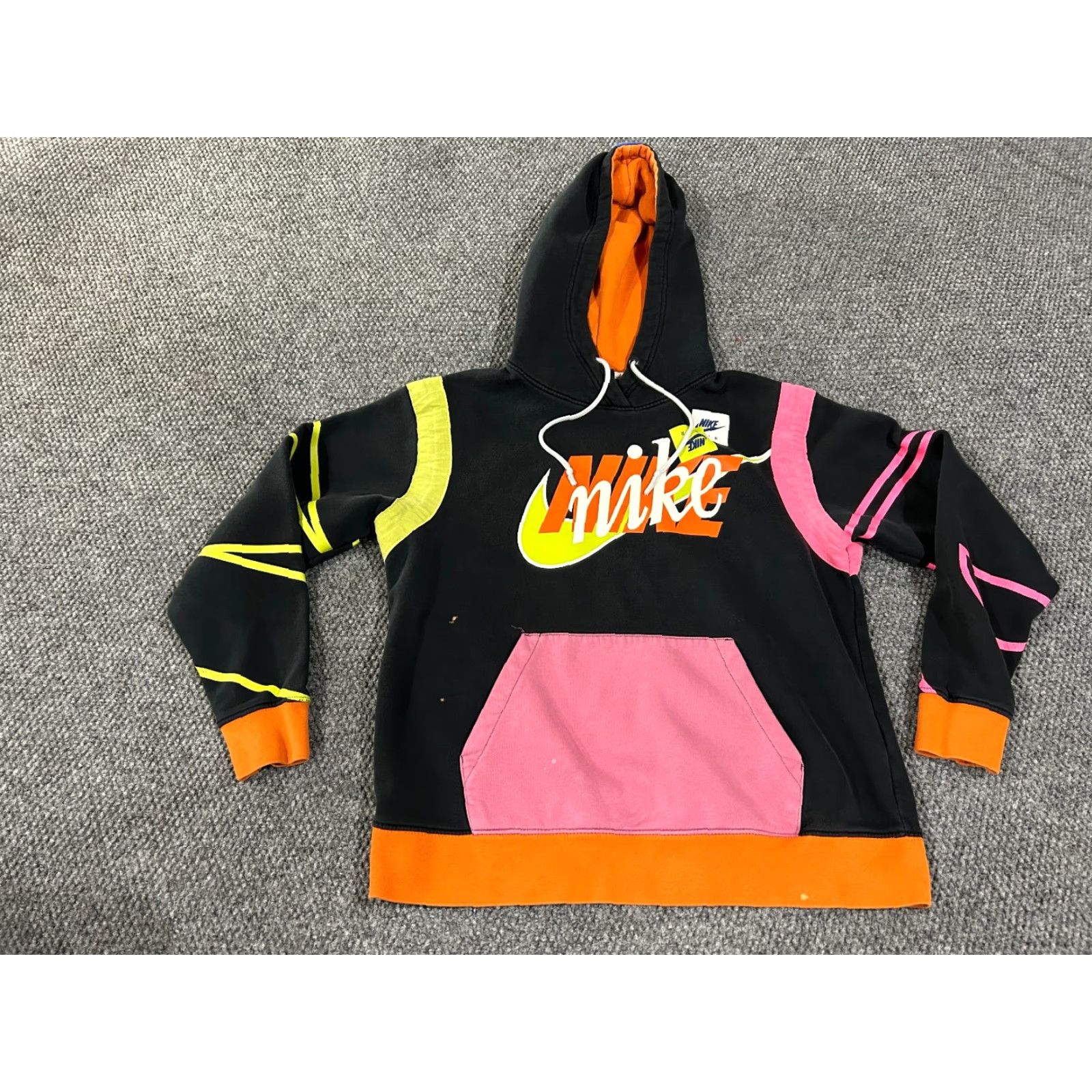 Nike Nike Hoodie Mens Regular Black Graphic Print Swoosh Logo Pullover Hooded Sweatshirt Size US M / EU 48-50 / 2 - 2 Thumbnail