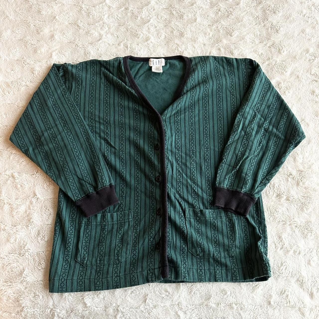 Gap Vintage Gap Cardigan Sweater Womens L Green Boho Whimsygoth Size L / US 10 / IT 46 - 1 Thumbnail
